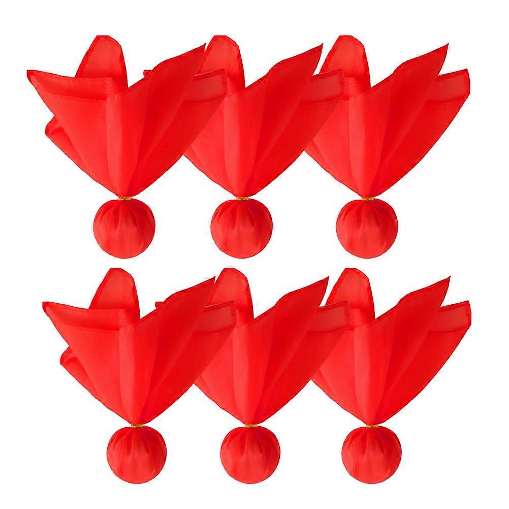 Football Triangle Flags Sport Accessories Red Color Referees Football Party Festive Occasions 20x3x3cm Penalty Indication 6Set