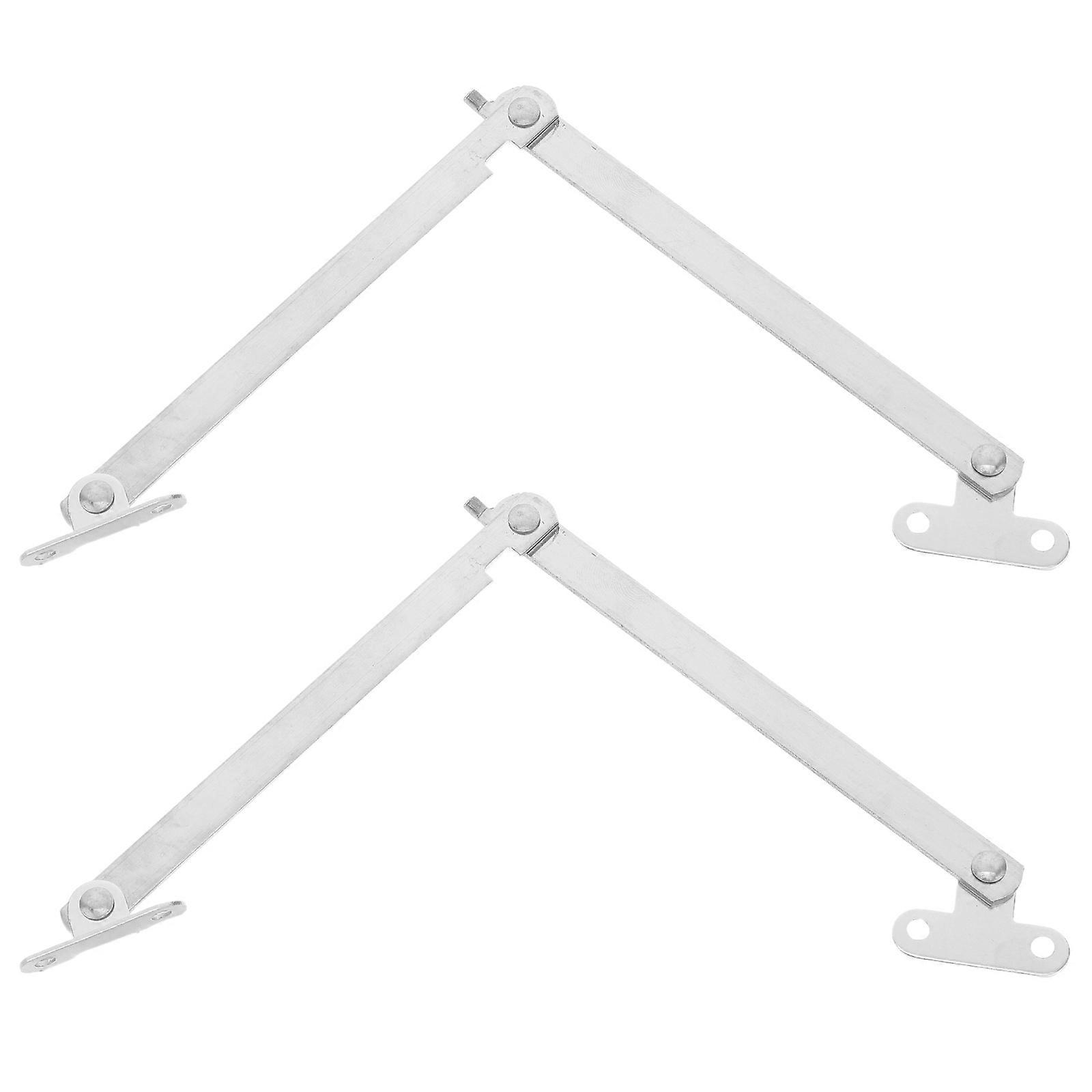 Lower Lid Support Hinge Stainless Steel Cabinet Lid Support Folding For Display Racks Home Office 9.3X1.2X0.4in Support 2Pcs