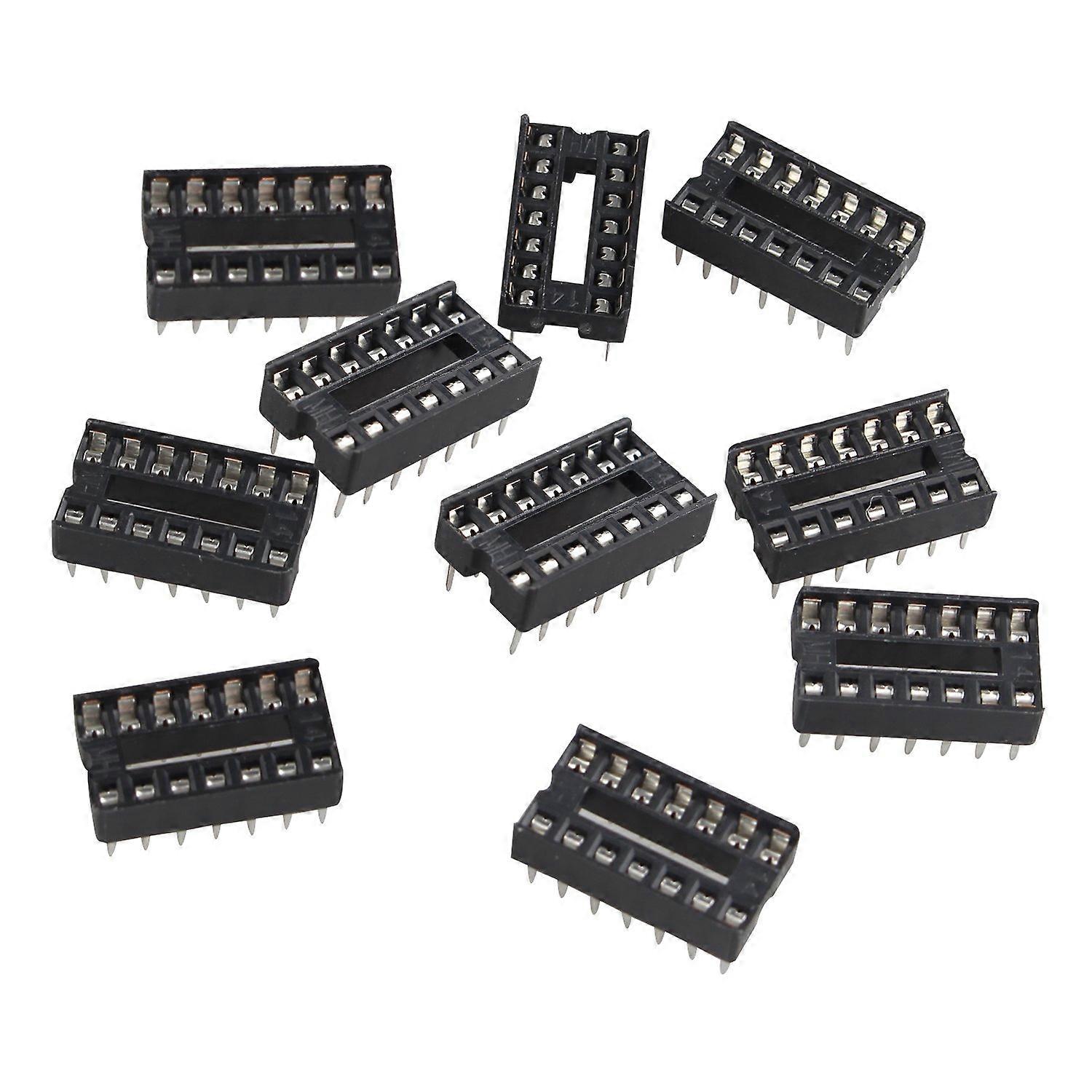 DIP IC Socket 14-Pin, 2.54mm Pitch, Soldering Version, Pack of 10, Ideal For Prototyping, Compatible With DIP ICs