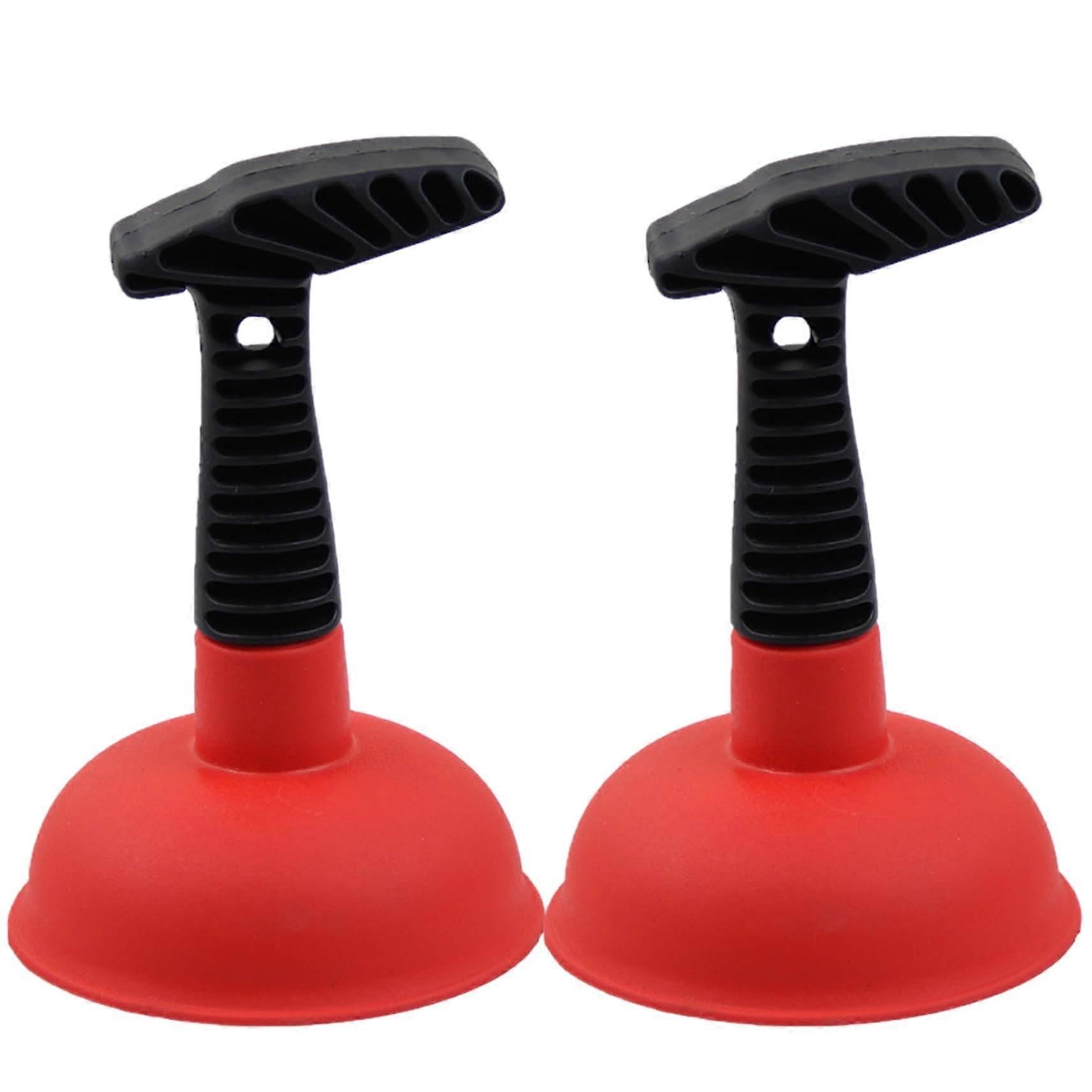 MiniPlunger 2 pieces 10, 2 x 18, 3 cm rubber kitchen sink plunger with ergonomic and removable handle Strong suction power sink unclogging tool