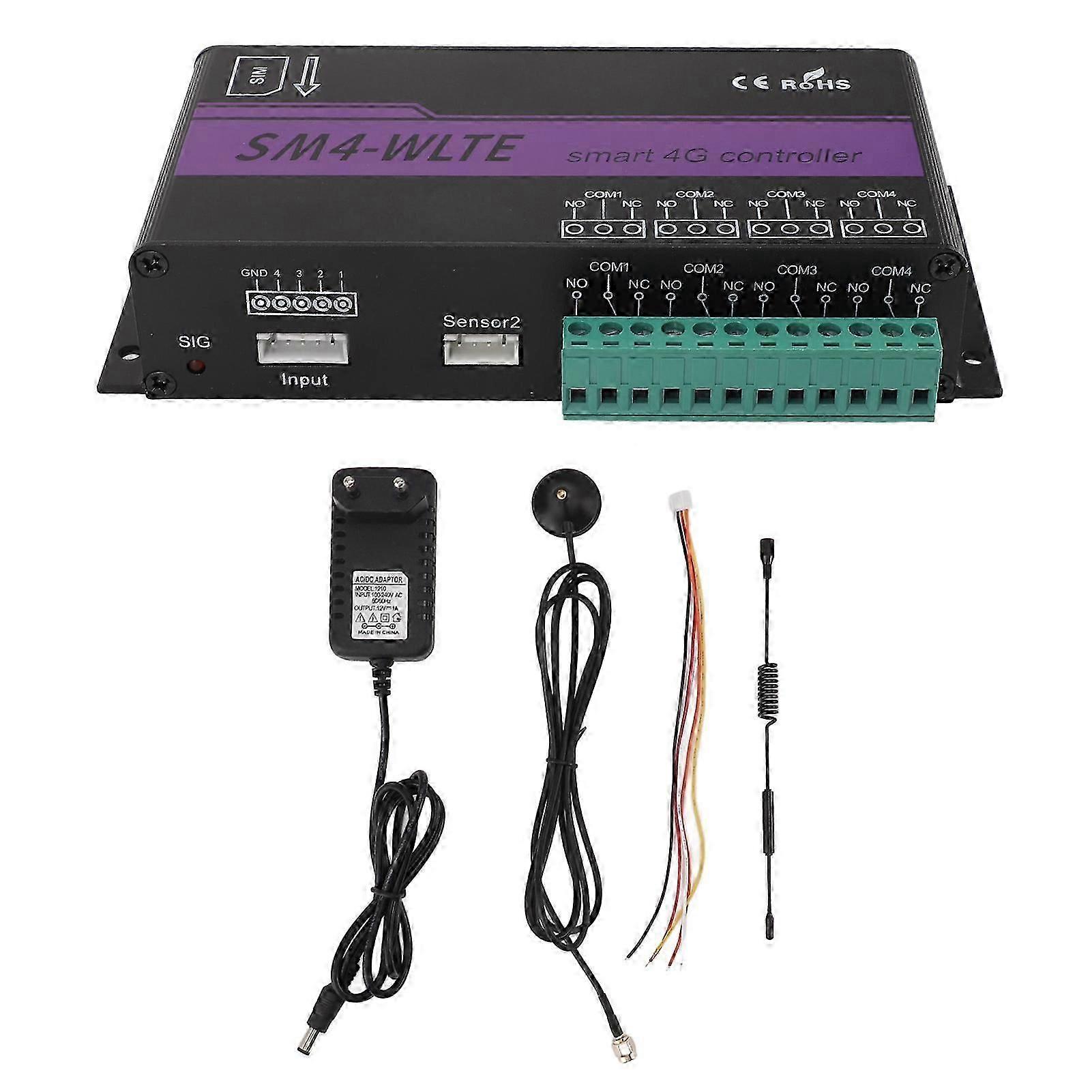 4G 4 قناة GSM التحكم عن بعد التتابع التبديل التطبيق ويب SMS إنذار تحكم لدرجة الحرارة والرطوبة وانقطاع التيار الكهربائي
