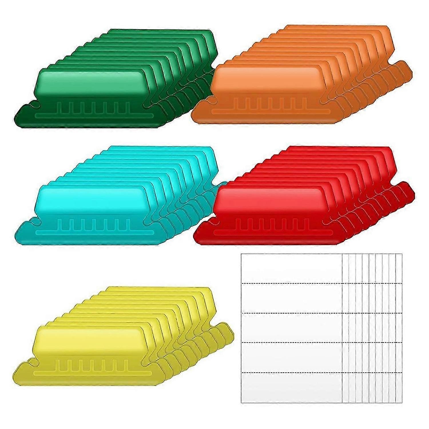 50 Pieces Hanging File Folder Labels with 50 Inserts, 2 Inch for Hanging File Folder Labels Hanging