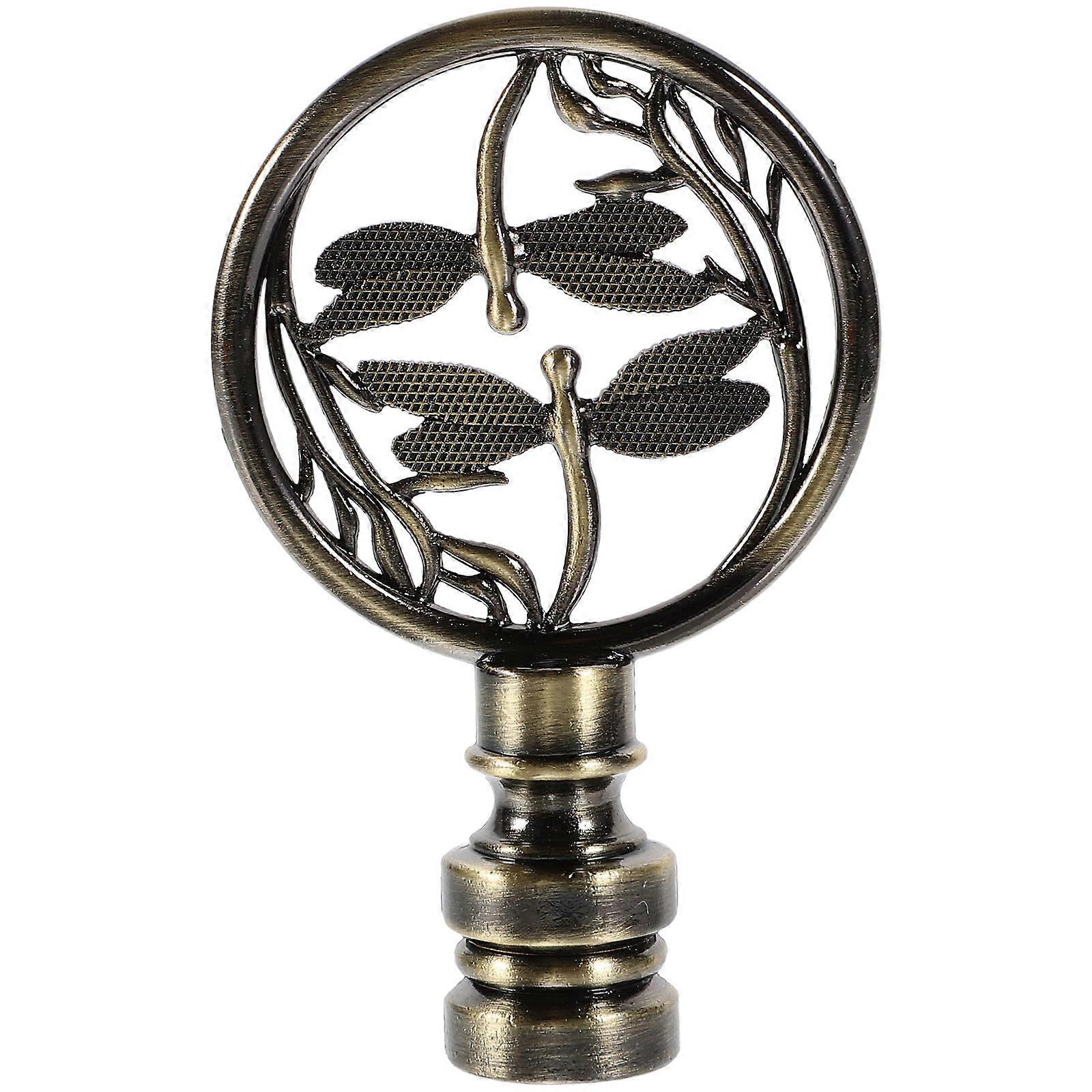 Dragonfly Lamp Finial Cap Metal Craft Lampshade Finial Knob Retro Style Floor Lamp Use 2.8X1.6X0.6in 1Pcs