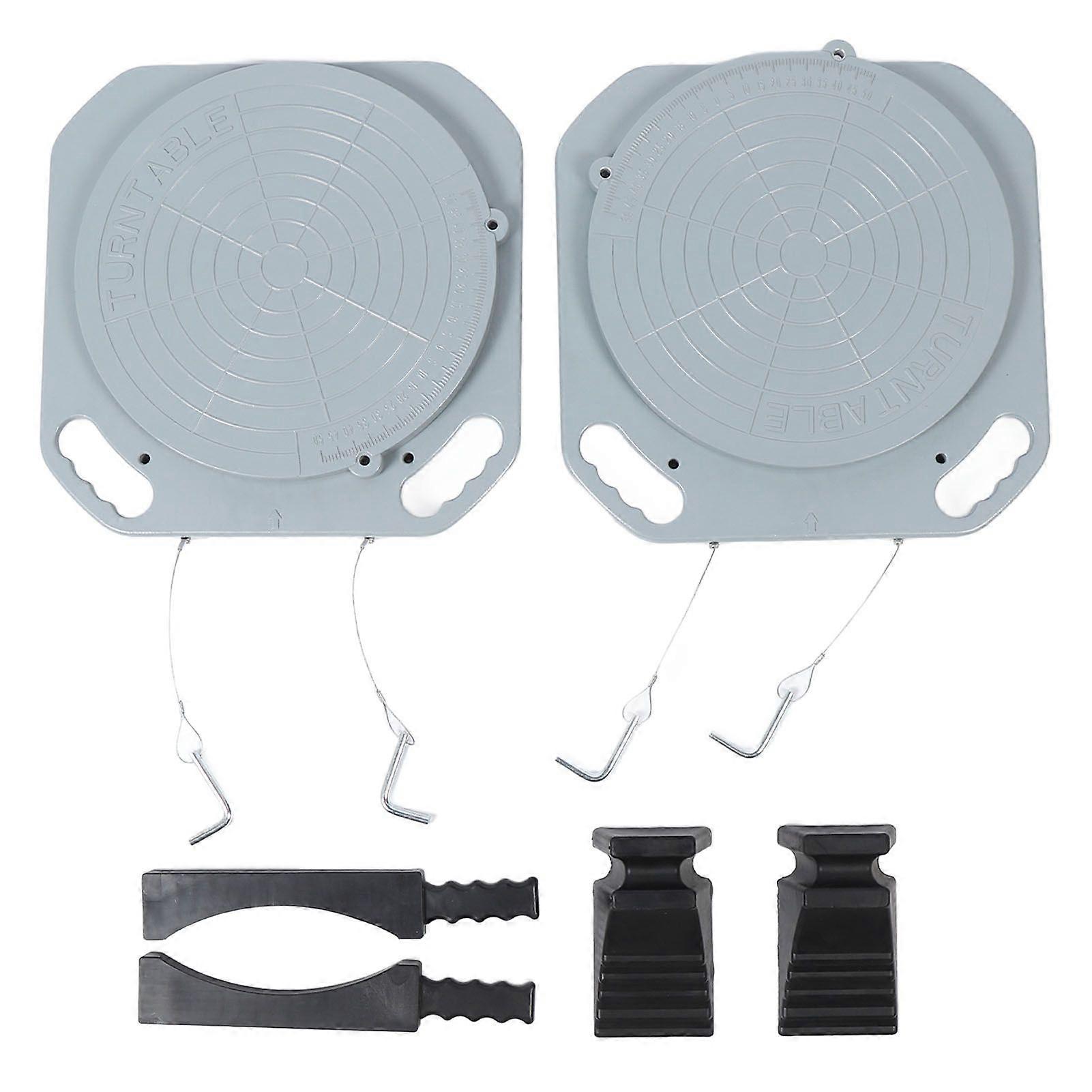 Wheel Alignment Turn Plate 5 Ton Capacity 360 Degree Rotation 2.4in Sliding Distance Wheel Alignment Turntable for Vehicle Van MK48343