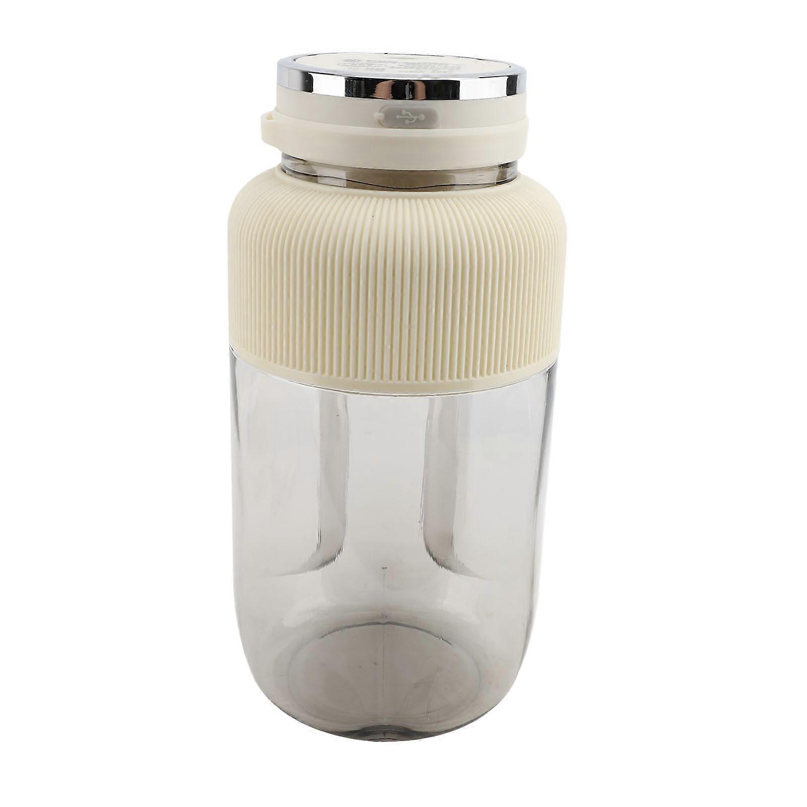 1.2L 18000RPM Multifunctional Portable Juice Extractor, Handheld Blender for Milkshakes, Smoothies, 6-Leaf Cutter, USB Rechargeable, White