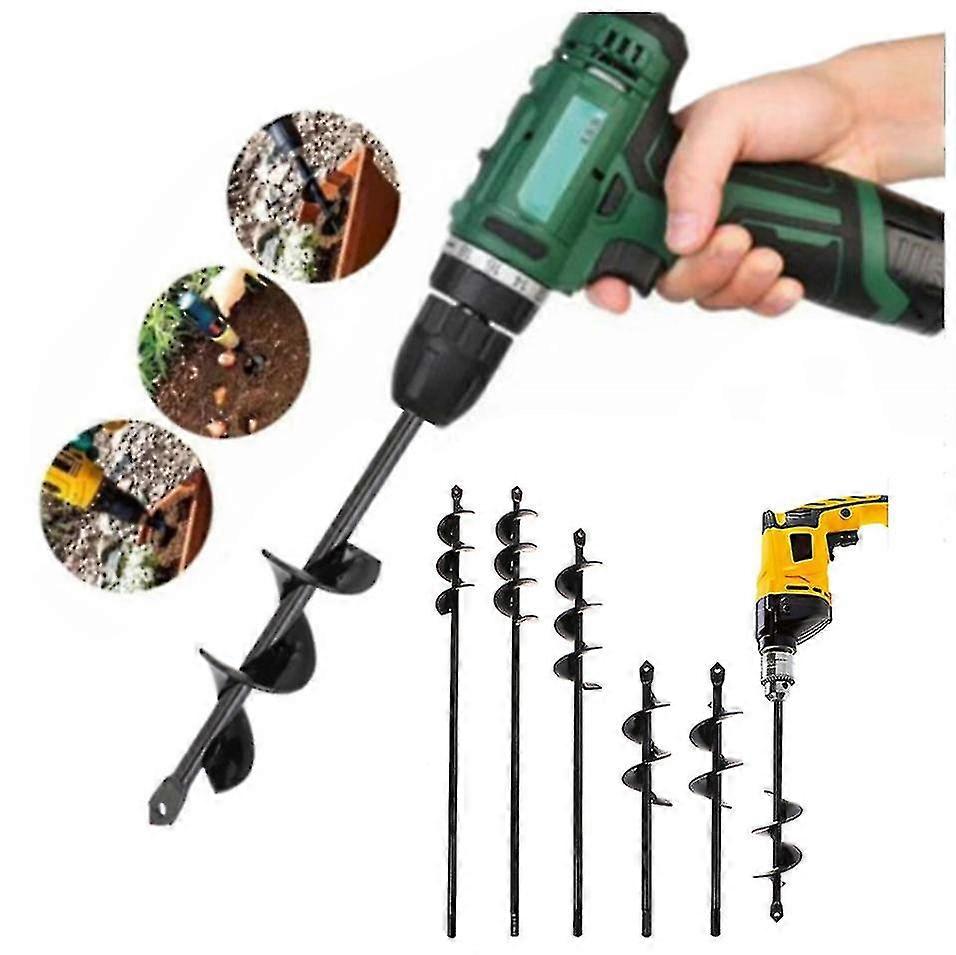Spiral Drill Bit Alloy Earth Auger Drill Bit Twist Drill Garden Digger Tools