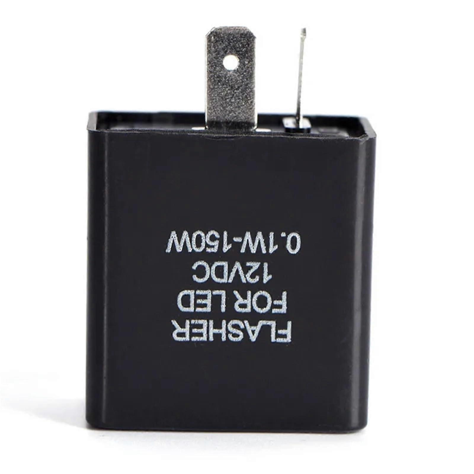 Led Blinker Relay 12V 2Pin for Motorcycle, Adjustable Automatic Turn Signal Relay with Protection Features