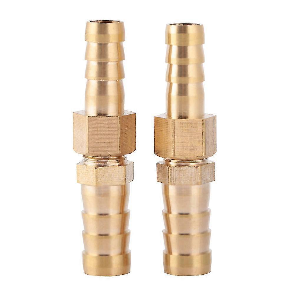 Brass Fitting Hose Barb Tail Reducer Connector 2pcs for 8mm to 12mm Hoses, Ideal for Various Applications