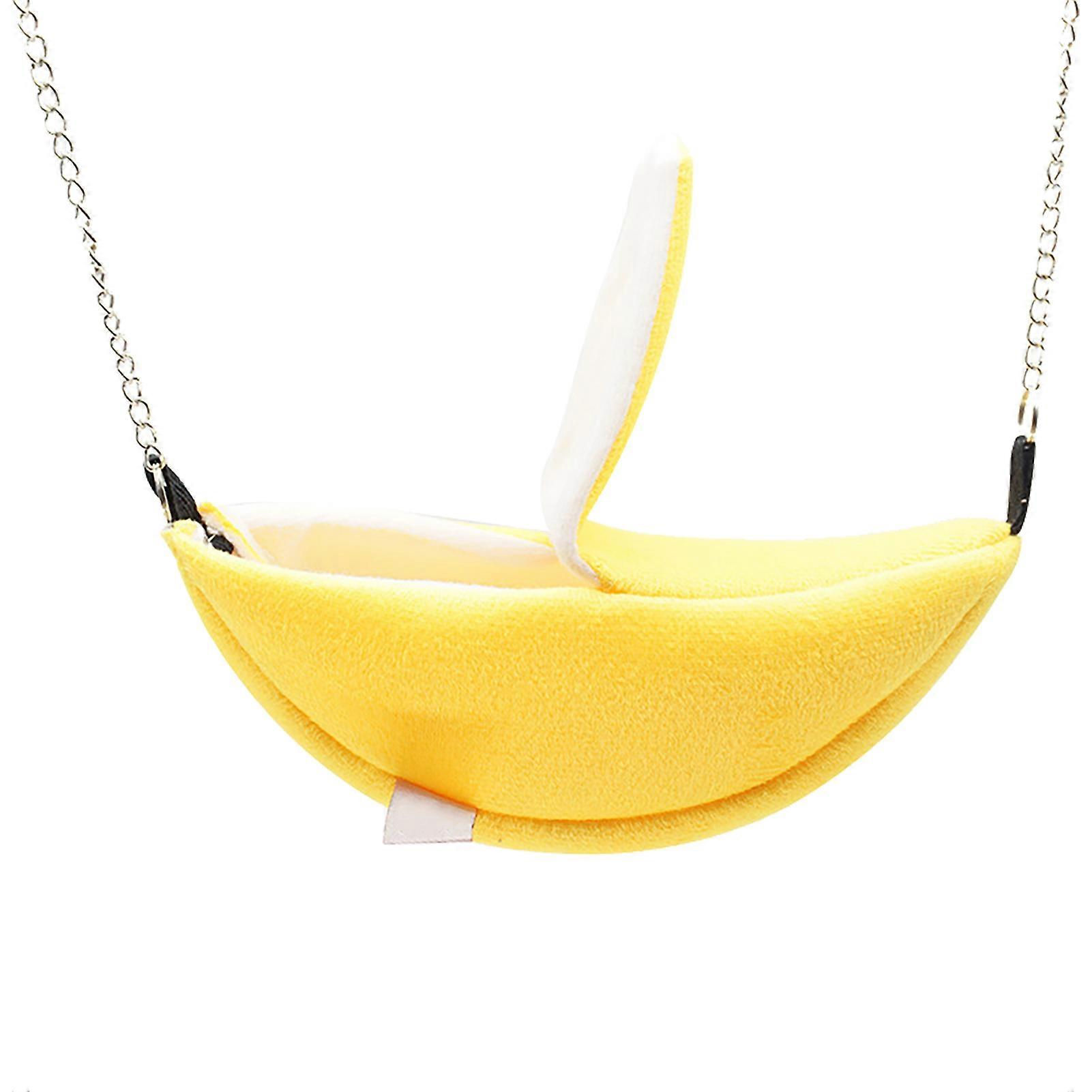 Hammock Soft Comfortable Warm Autumn And Winter Small Animals Pets Hanging Hammock Bed House Yellow Banana