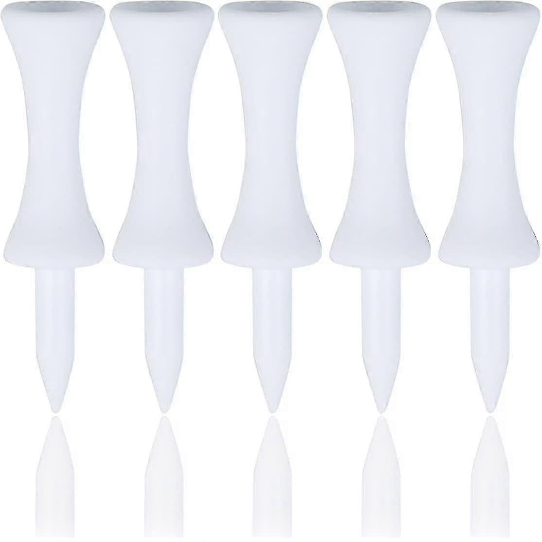 White Plastic Golf Tees 51mm (2 Inch, 100 Count)