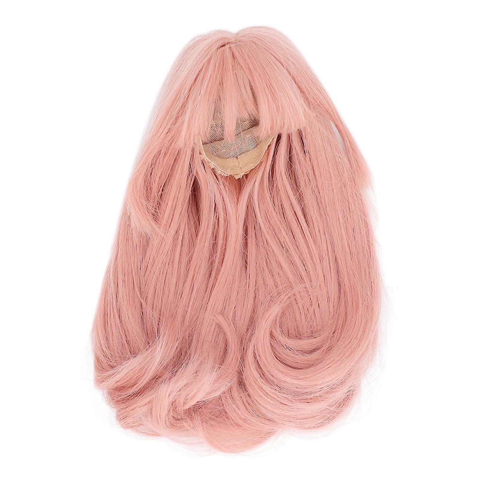 2025年最新モデルおもちゃ人形ヘッドウィッグメッシュ布鈍い前髪ロングフェイクヘア