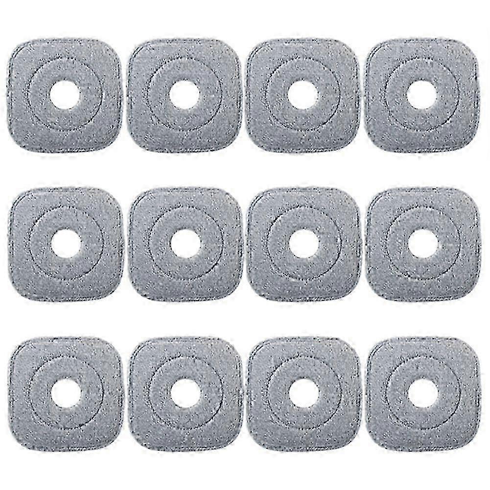 12Pcs Reusable Mop Cloth Pads for Squeeze Mop with Automatic Separation for Rotating Floor Cleaning