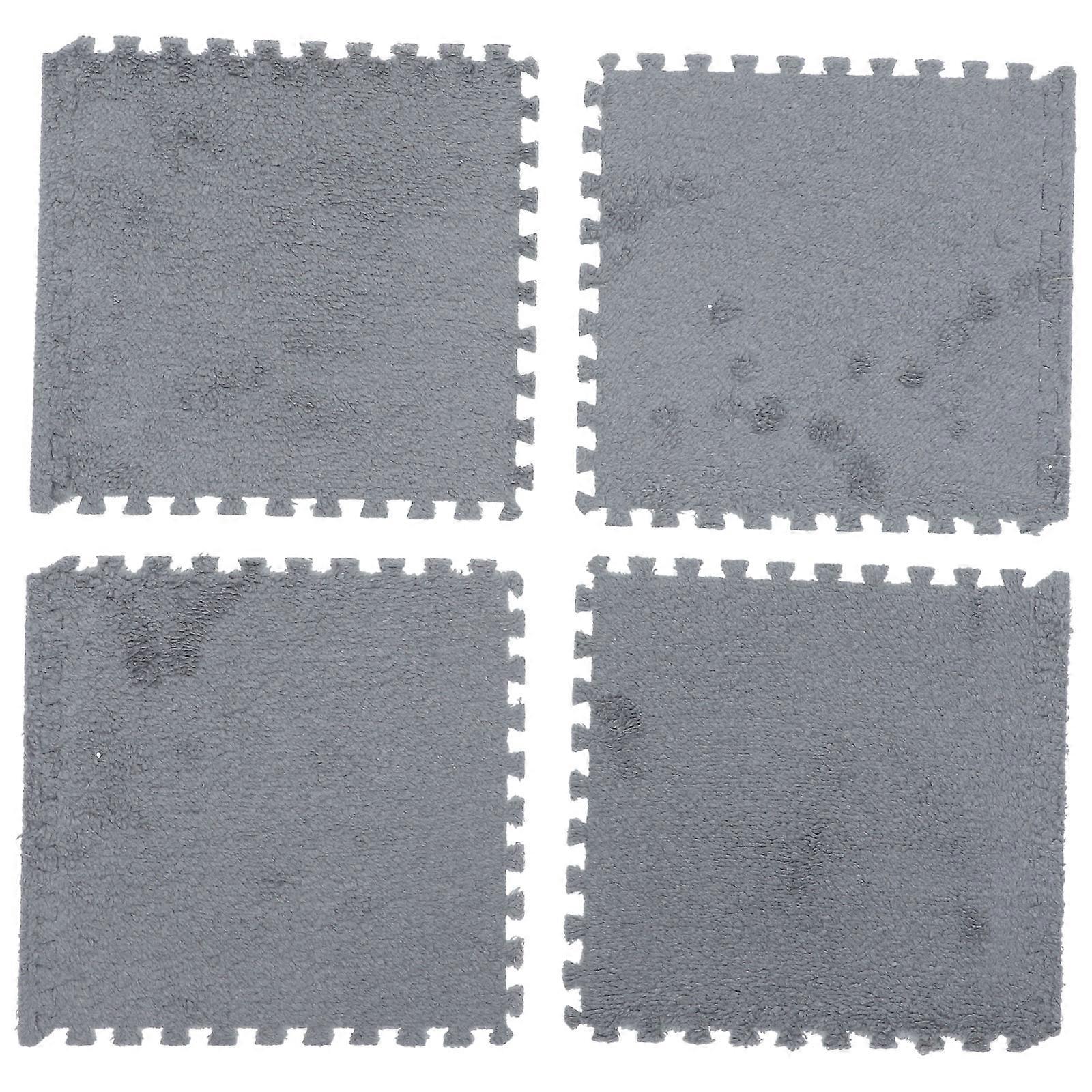 4pcs Small Pet Warm Sleep Mats Soft Spliced Furry Bedding Pads for Hamster Chinchilla Rabbit Cozy Nest Accessory