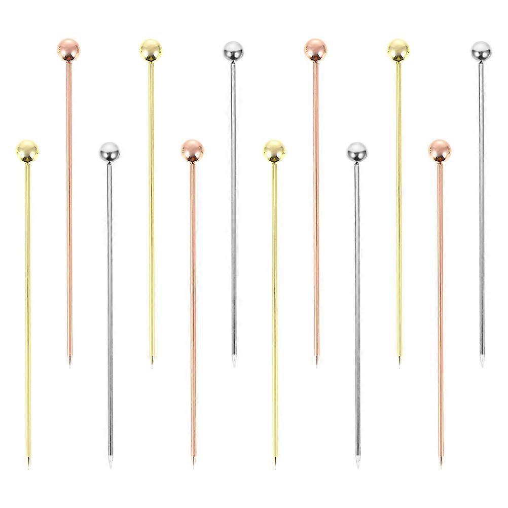 Stainless Steel Fruit Forks for Home Use Safe and Space Saving 12pcs Silver