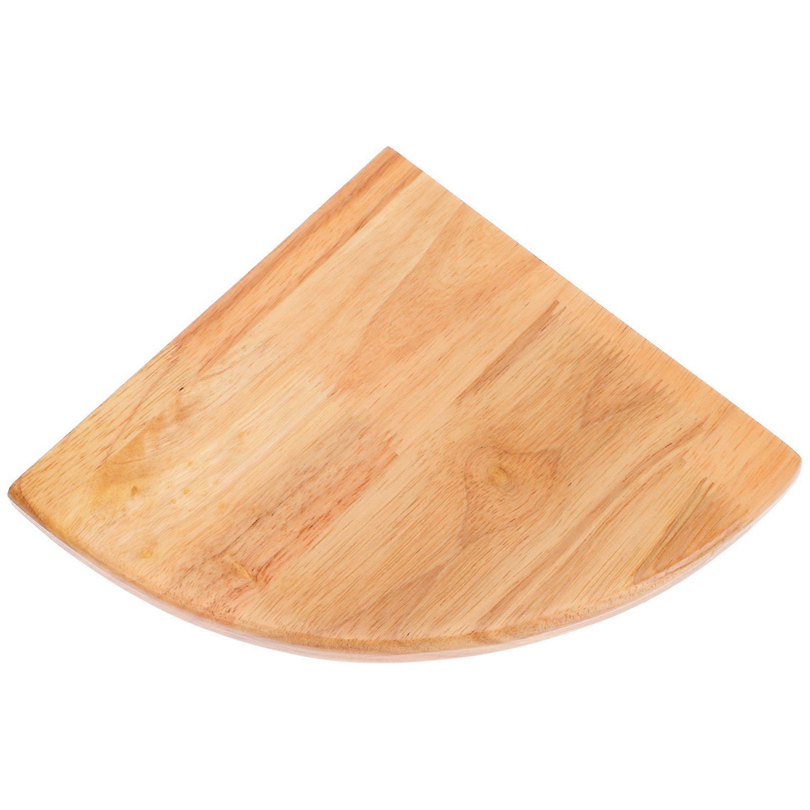 1pc Sector Shaped Storage Mounted Shelf Wooden Decor