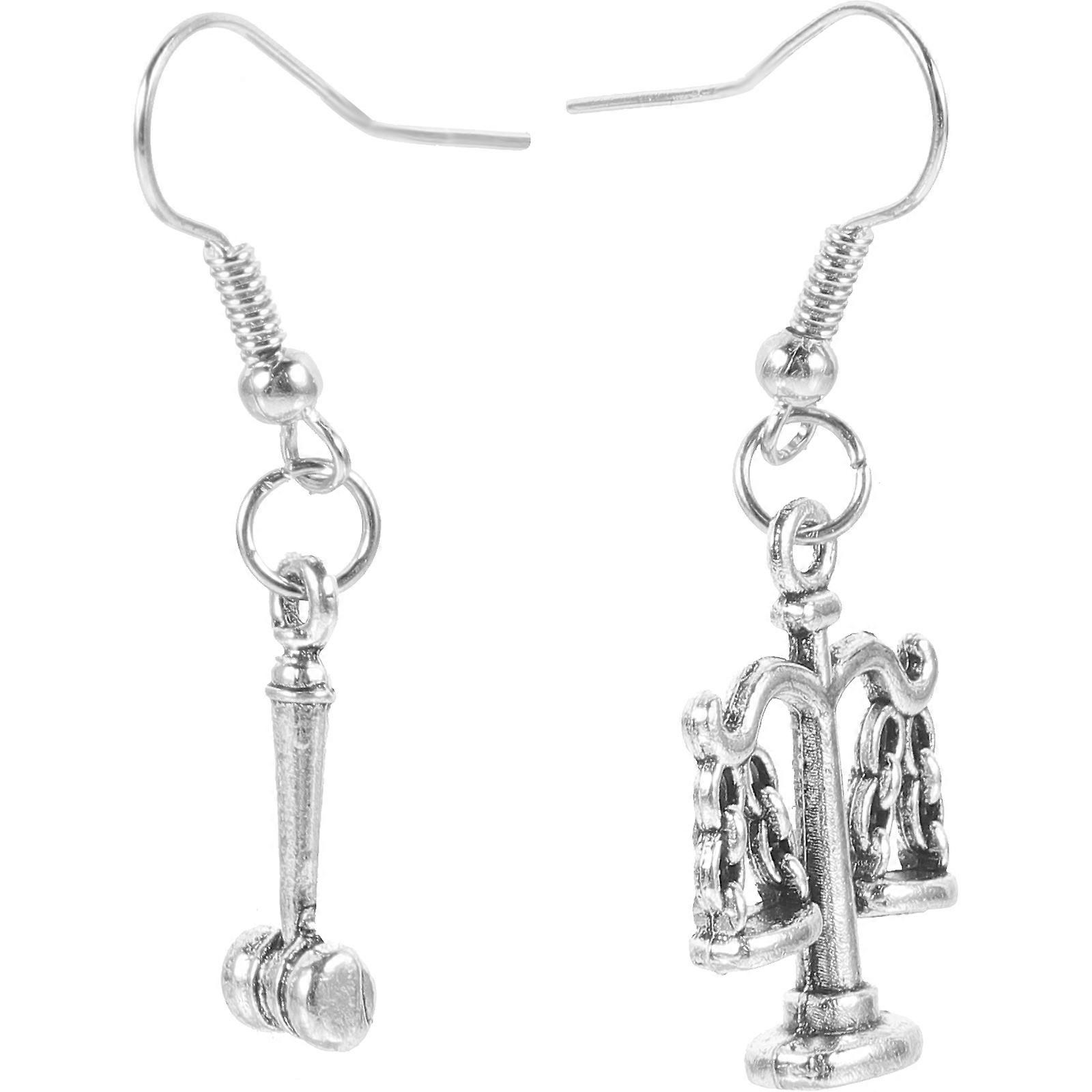 Justice Scale Earrings for Women – Delicate Metal Dangle Design for Law Professionals and Students – Lightweight Elegant Jewelry for Special Occasions