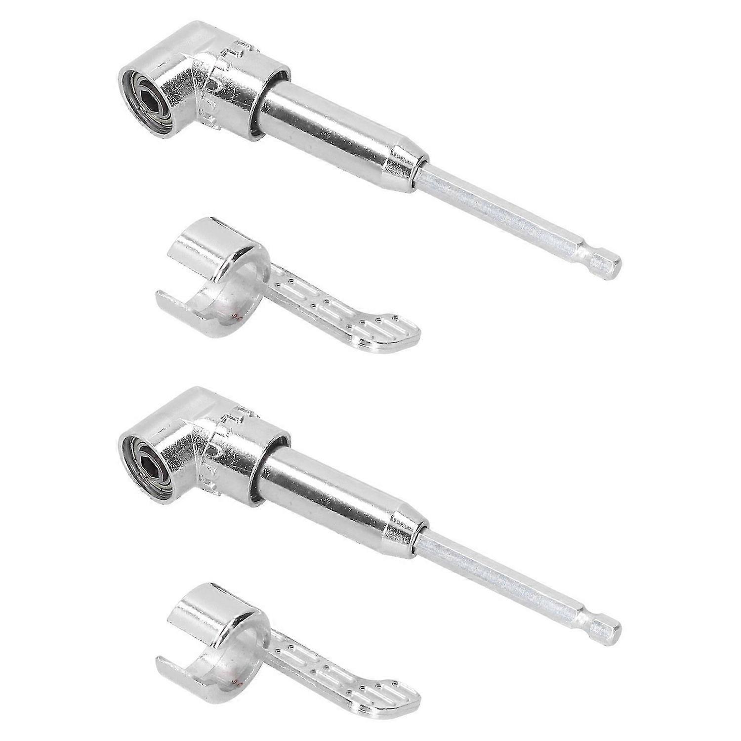2 Sets Angled Bit Holder 105 Drill Adapter Hex Shank Elbow Screwdriver Extension Socket