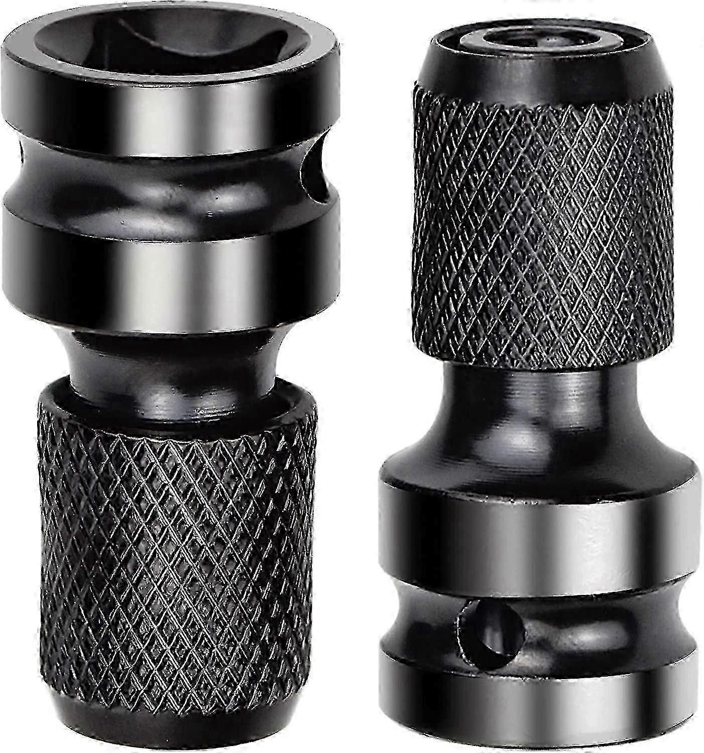 2 Pieces Socket Adapters 1/2 Square to 1/4 Impact Wrench Quick Release Converter for Ratchet Wrench and Screwdriver