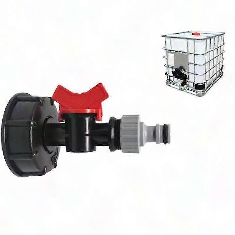 1000L IBC Tote Water Tank Adapter with S Connector and Garden Hose Fitting (Tank Not Included)