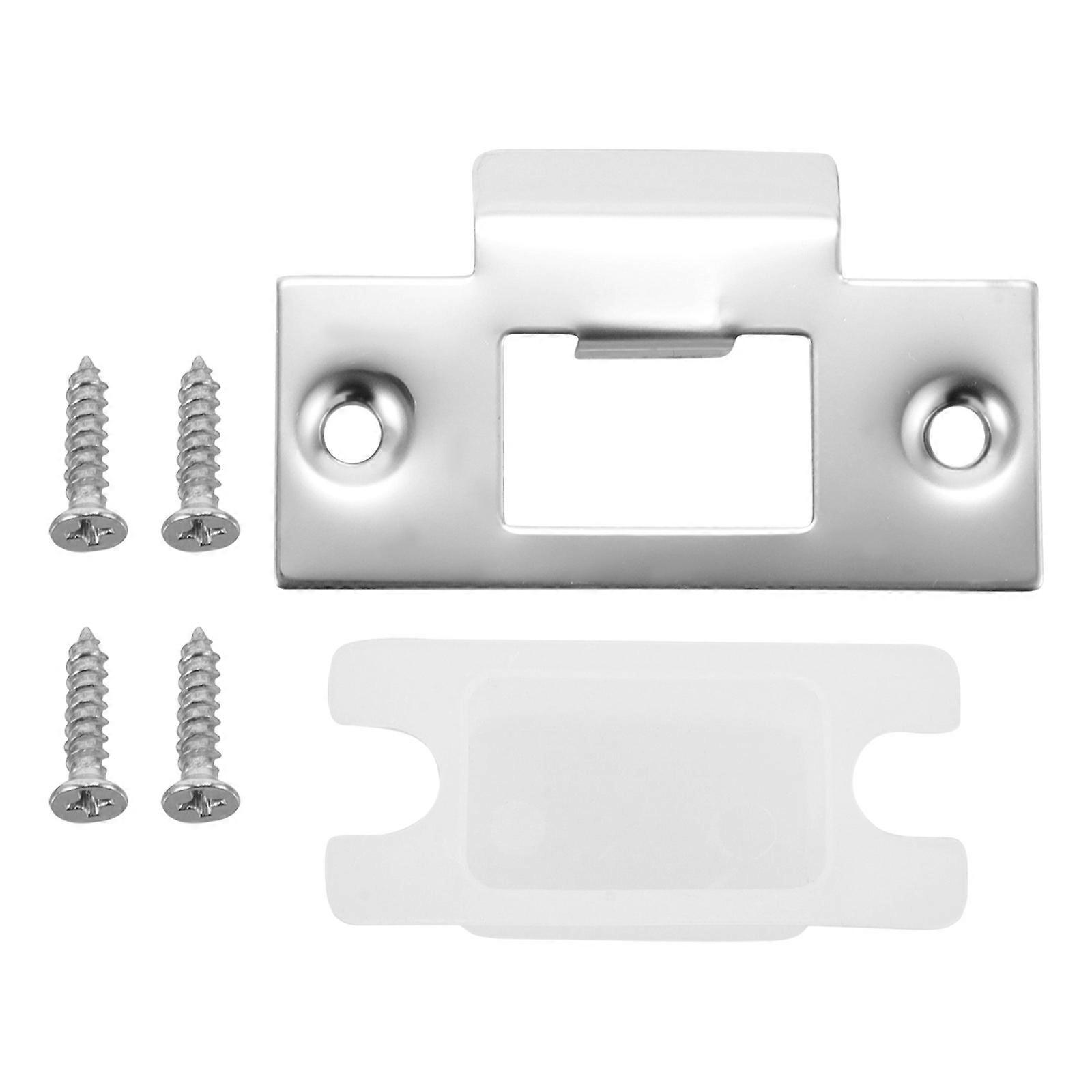 Door Latch Plate Sleek Door Guide Plates for Homeowners Trendy Plastic 7.00X4.00X0.20CM Durable 1 Set