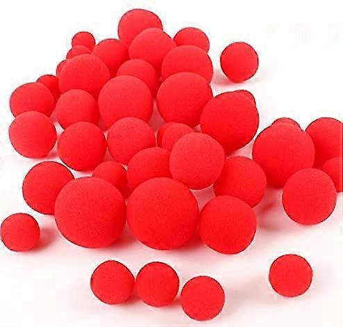 Magic Props - 50 Pieces 3.5 cm Red Soft Sponge Balls for Magicians, Stage Performances, and Magic Tricks