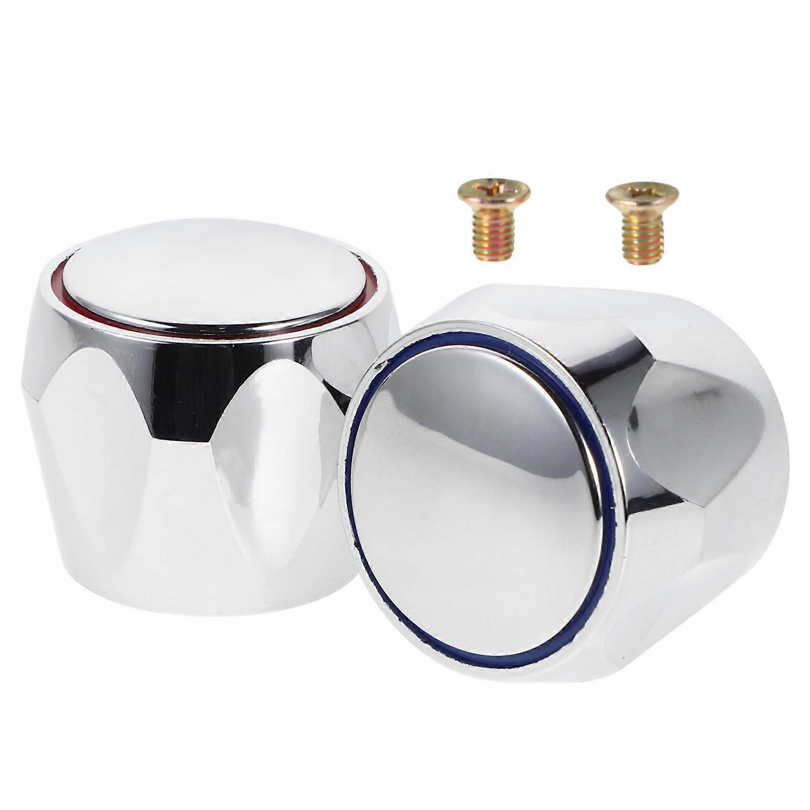 Shower Faucet Handle Replacement Kit Stylish Water Knobs Geometric Texture Durable Design for Bathroom Kitchen Fixtures