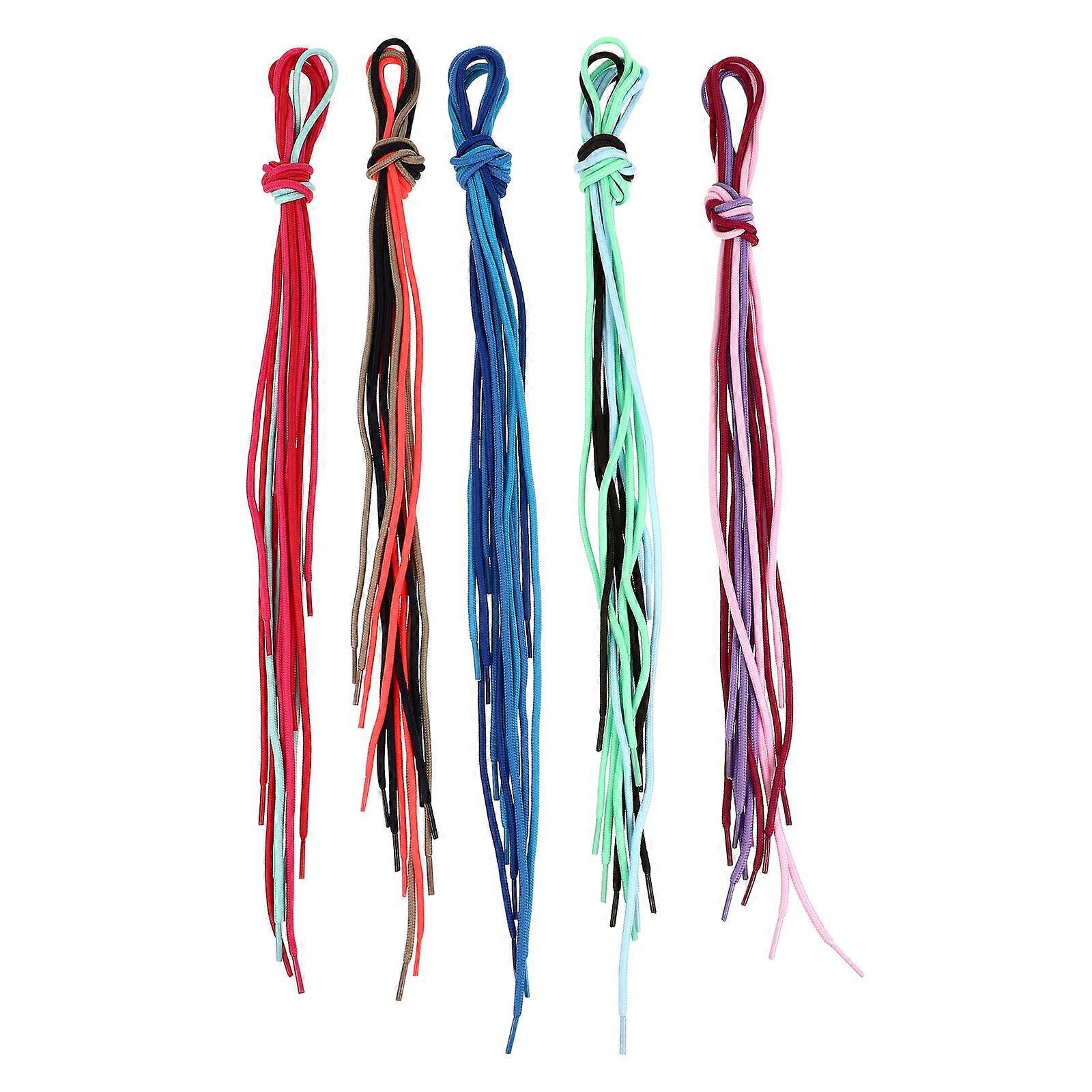 Colorful Shoes Laces Casual Round Lace Sneaker Assorted Color 100.00X0.10X0.10CM Polyester 30Pcs