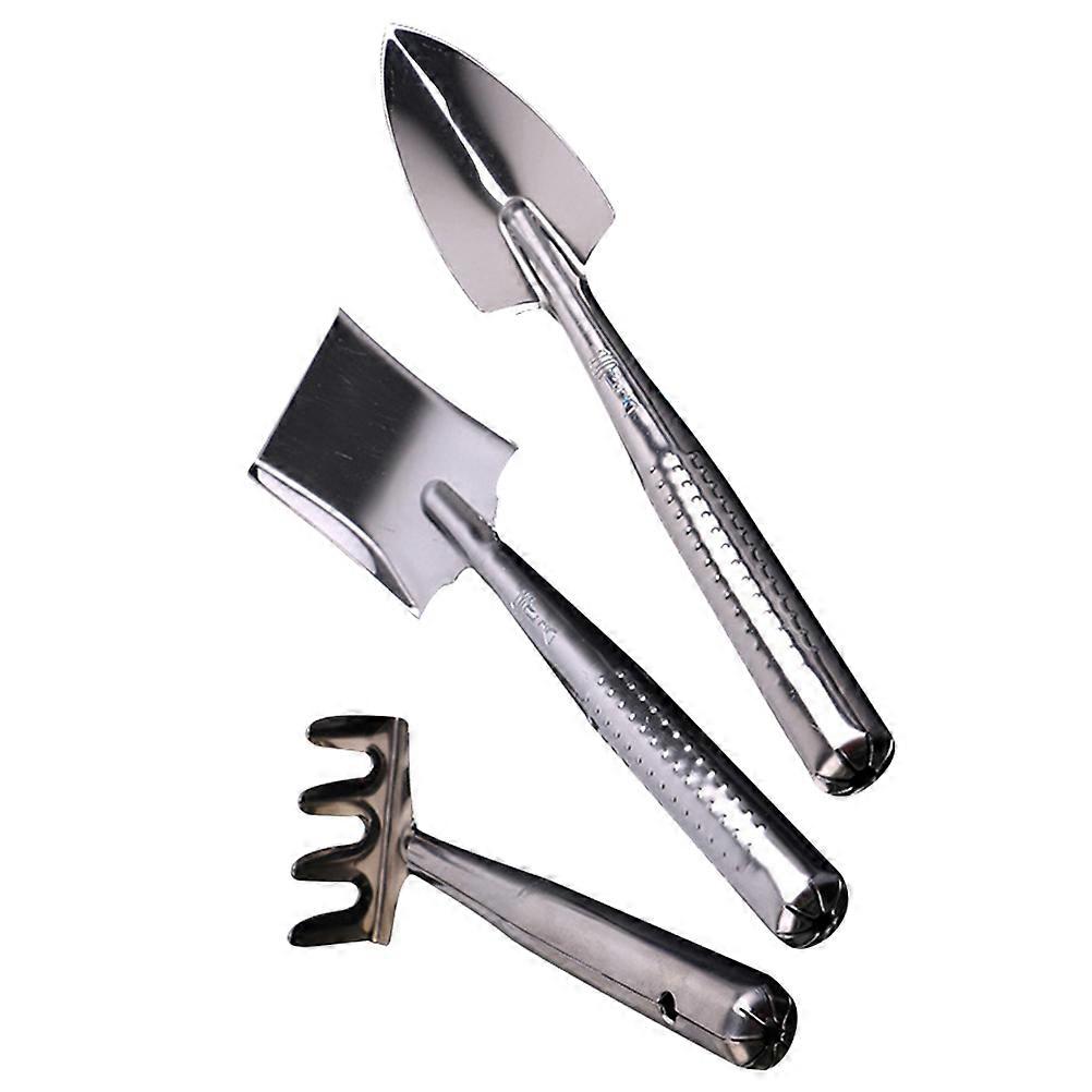 Succulent Tools Set 1 Set of 3PCS Practical Gardening Art Tool for Small Gardens Soil Loosening Silver