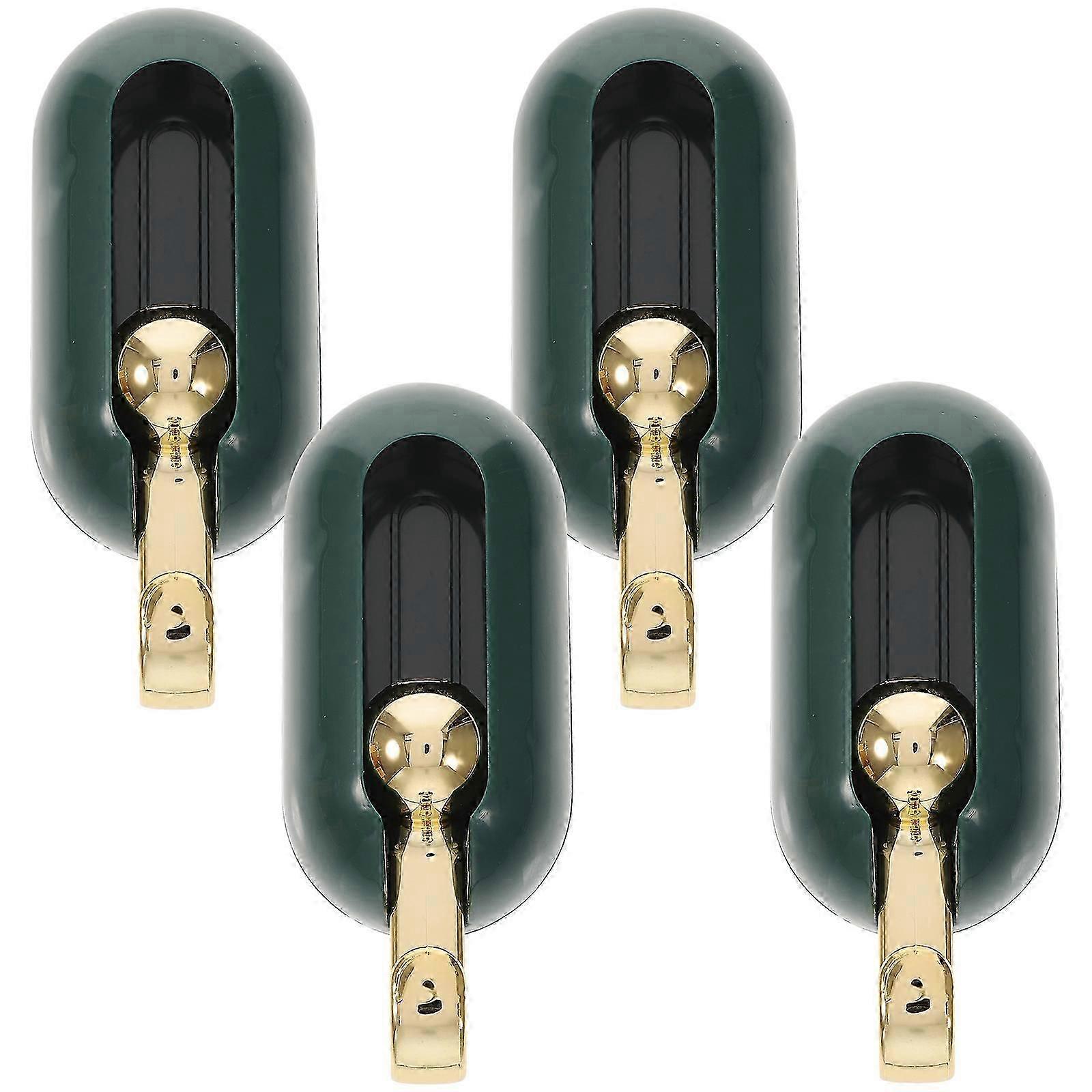 4pcs Wall Hooks Adhesive Towel Clothes Hangers Hats Hooks Multi-purposes Hanging Hooks