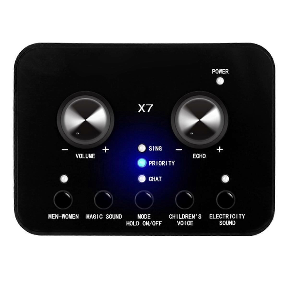Sound Card Voice Changer Mobile Phone Computer Compatible External Electronic Sound Shouting Microphone Live Sound Card