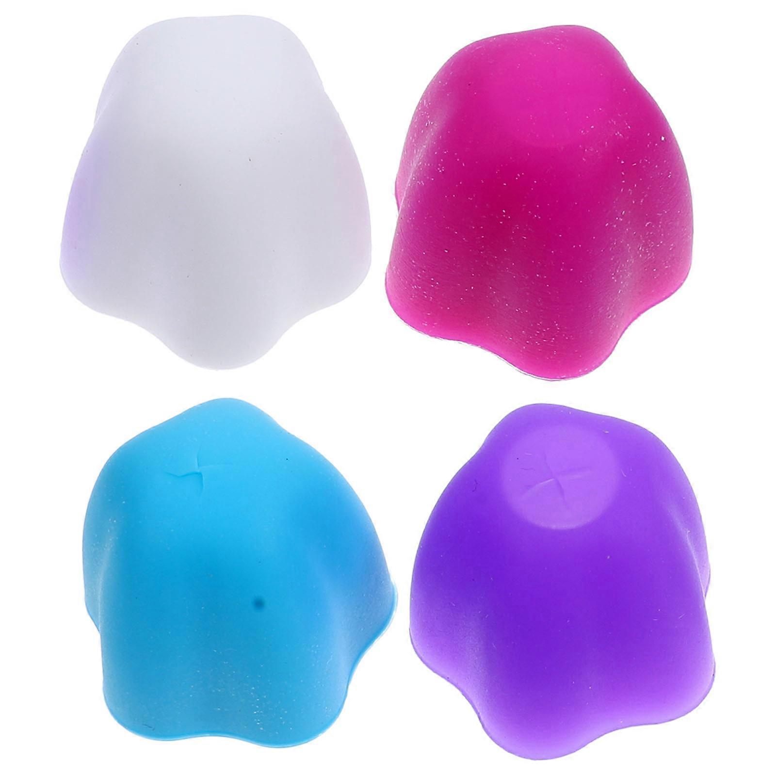 Silicone Toothpaste Caps Self Closing Dispenser 4 Pack Durable Food Grade Squeezer for Household Use Easy Installation Flower Design