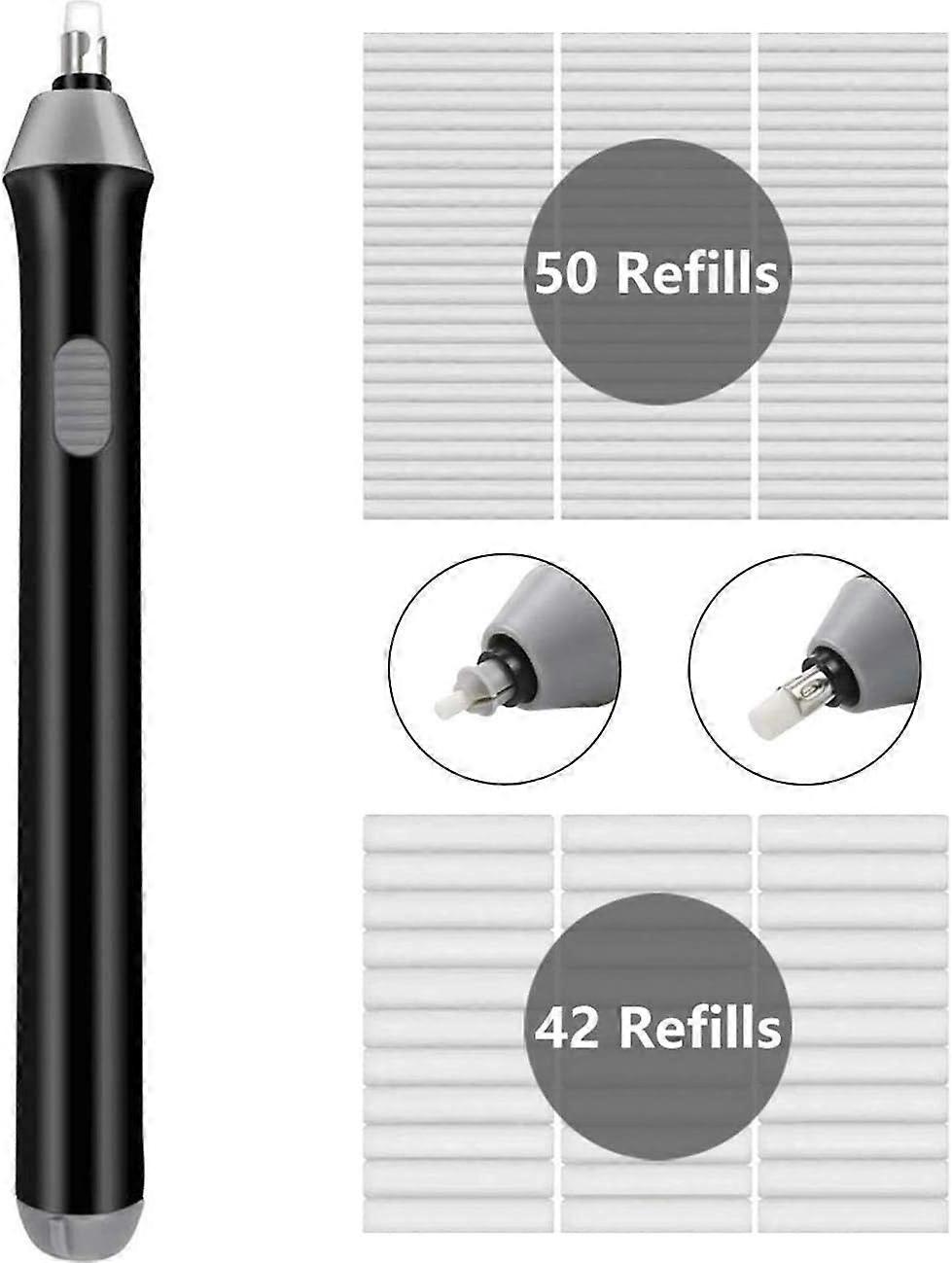 Electric eraser, 92 refill erasers, battery-operated