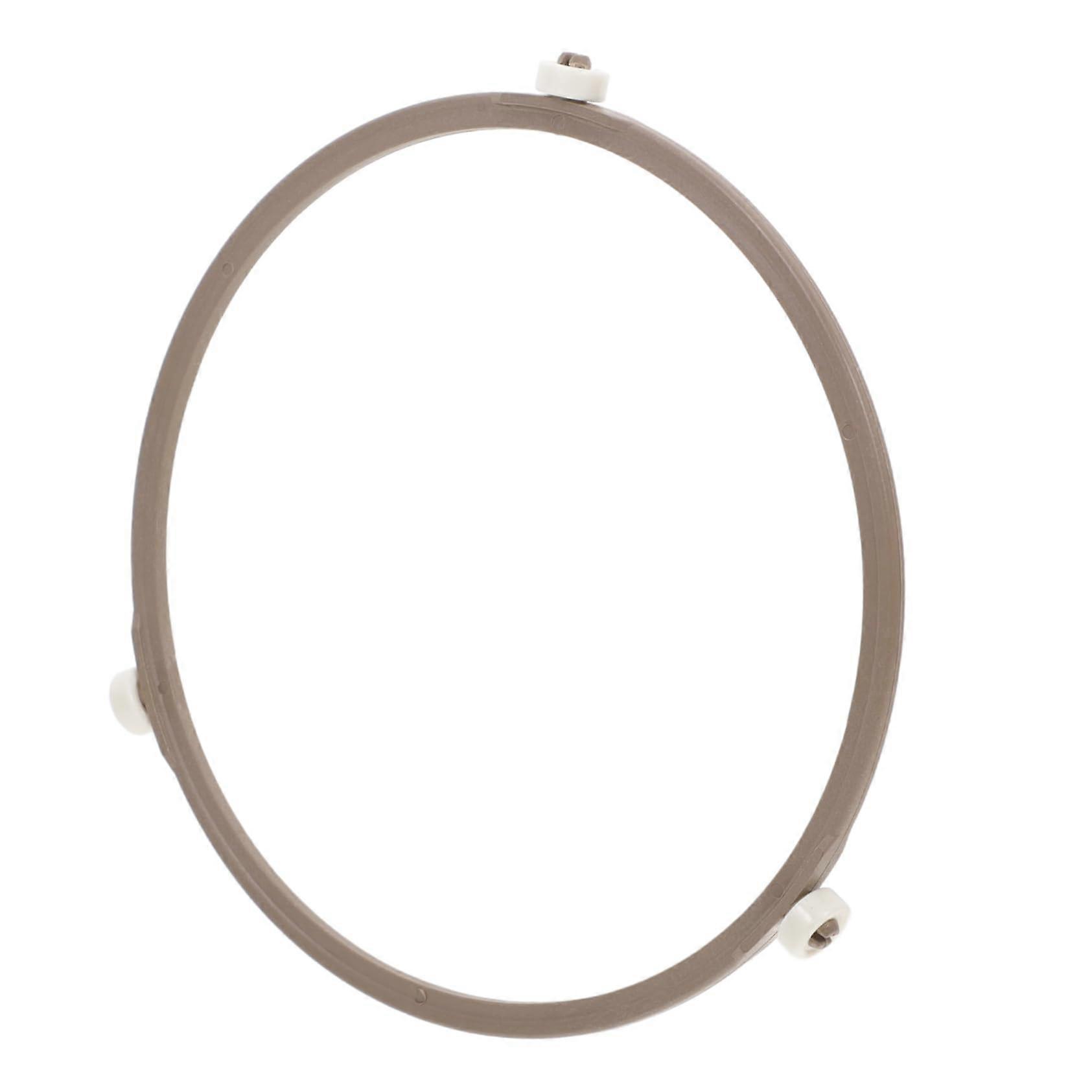Microwave turntable ring, sturdy replacement part for round microwave turntables, ensures stability during installation.