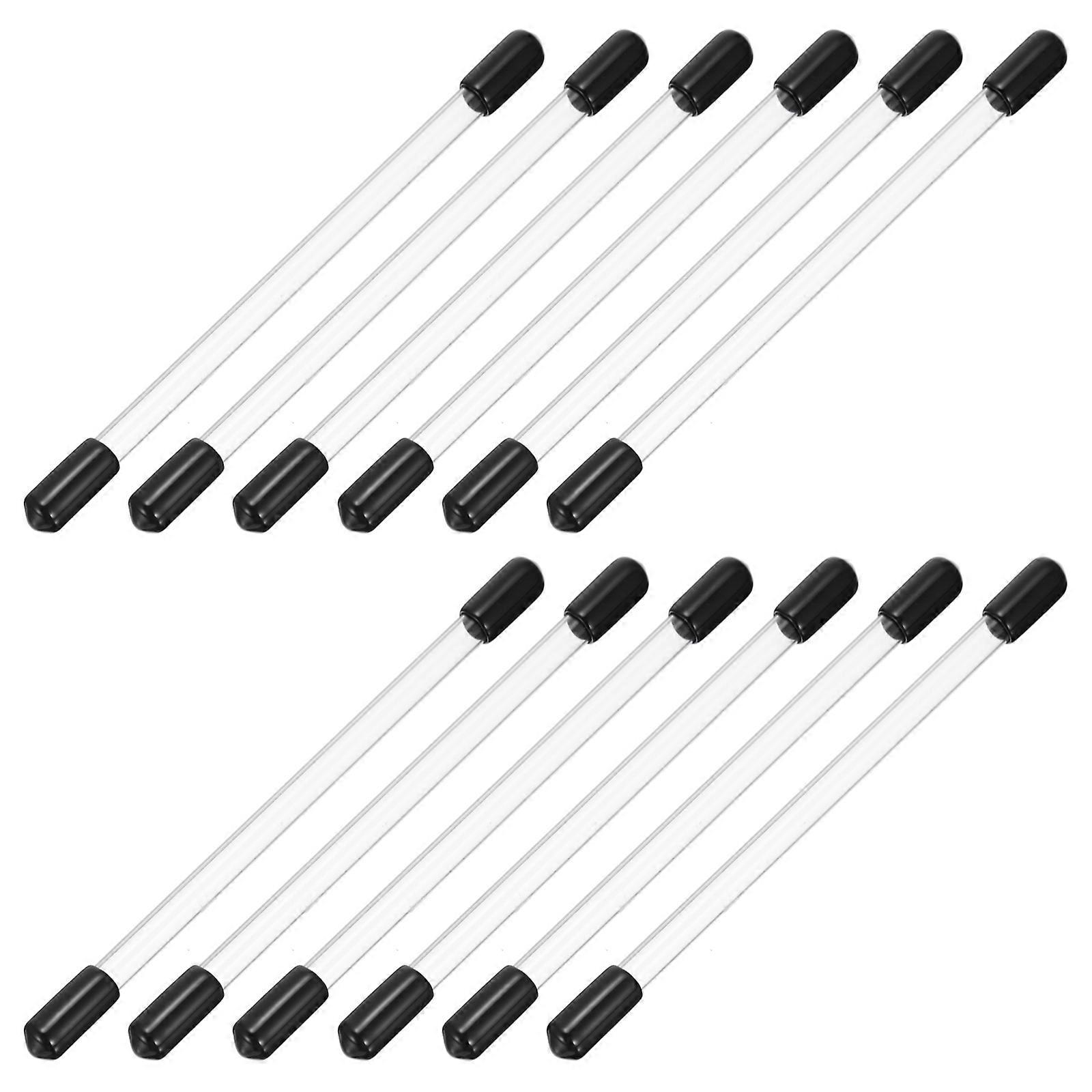 12Pcs Acrylic Clear Incense Tube Stick Barrel Container