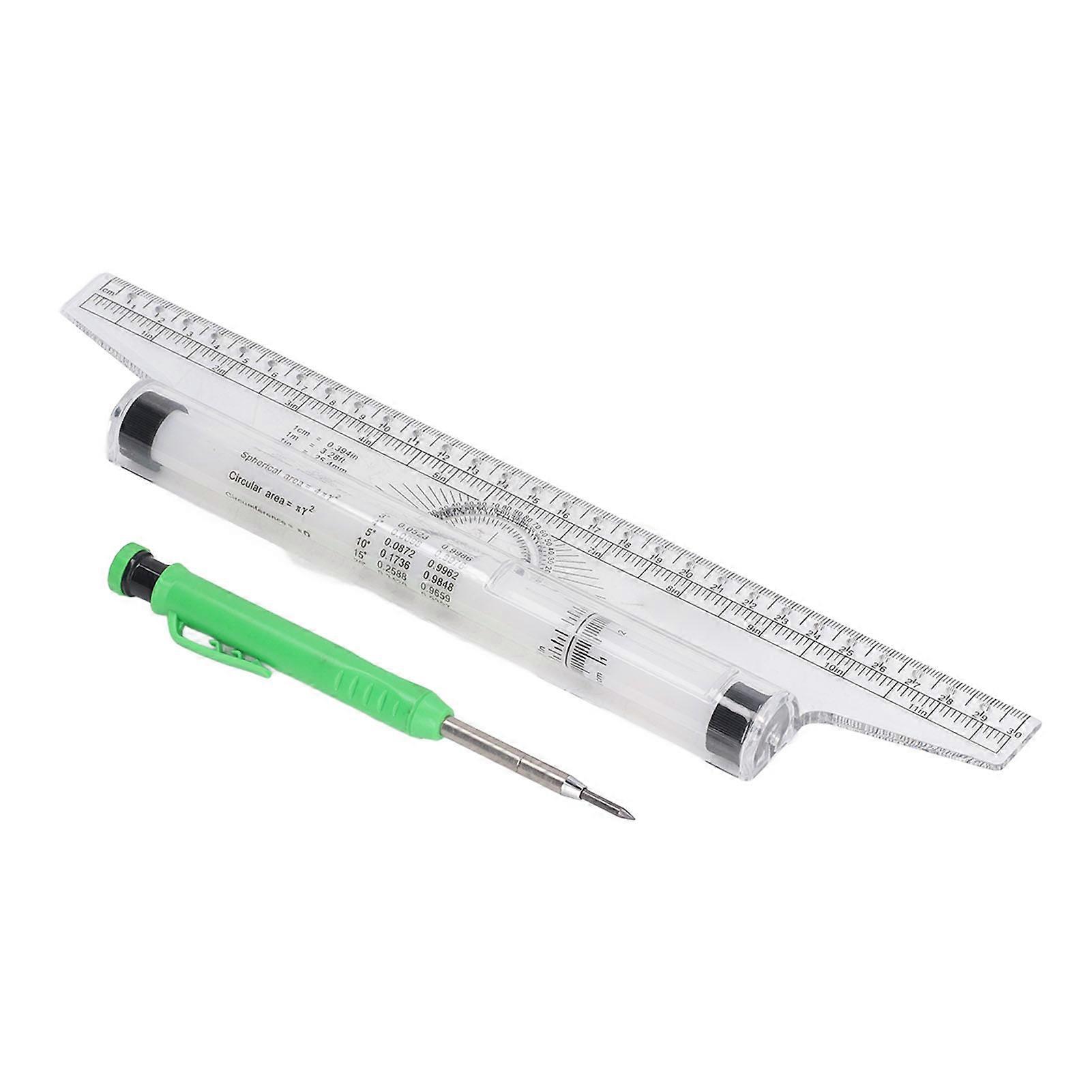 Measuring Rolling Ruler 30cm Various Formulas Horizontal Vertical Parallel Lines Arc Curves Drawing Roller Ruler 