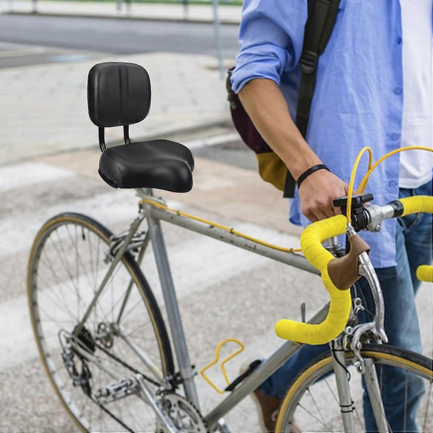 Bicycle Seat with Backrest Oversized Comfort Saddle for Road Bikes