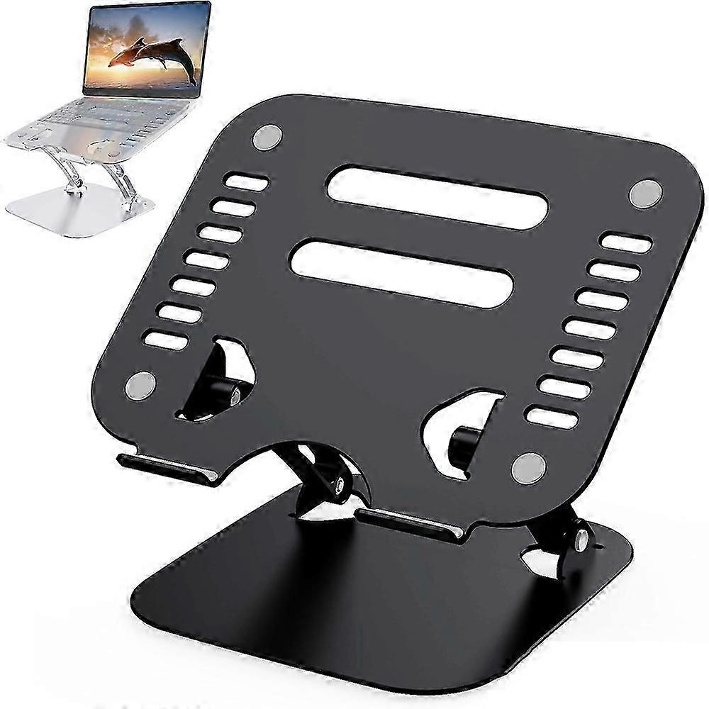 Elegant Adjustable Computer Stand, Ergonomic Design For Improved Posture, Portable Silver Aluminum Alloy Foldable Laptop Stand