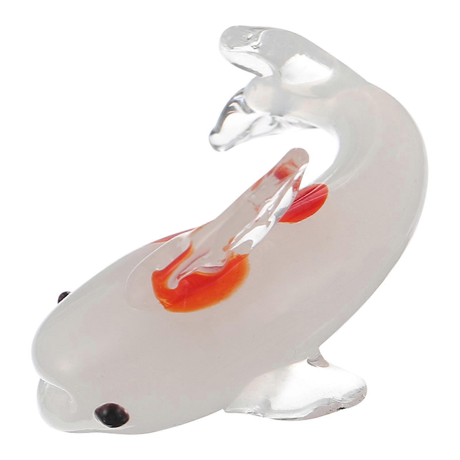 Simulation Fish Glass Statue Home Decor Accessories Red 3.5X2CM 1Pack