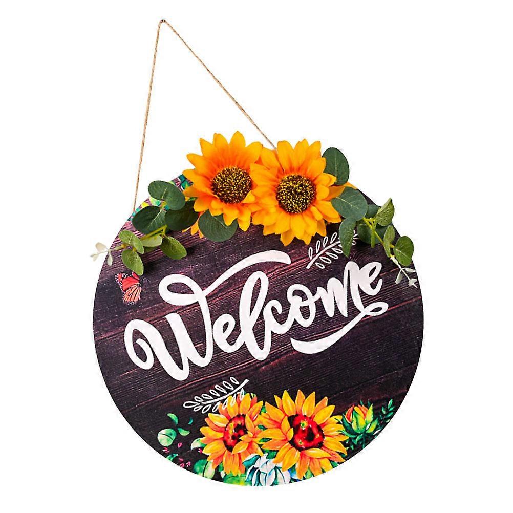 Home Decor Synthetic Material Door Plaque for Summer 11.79X11.79IN Simple Style House Owners 1Pcs