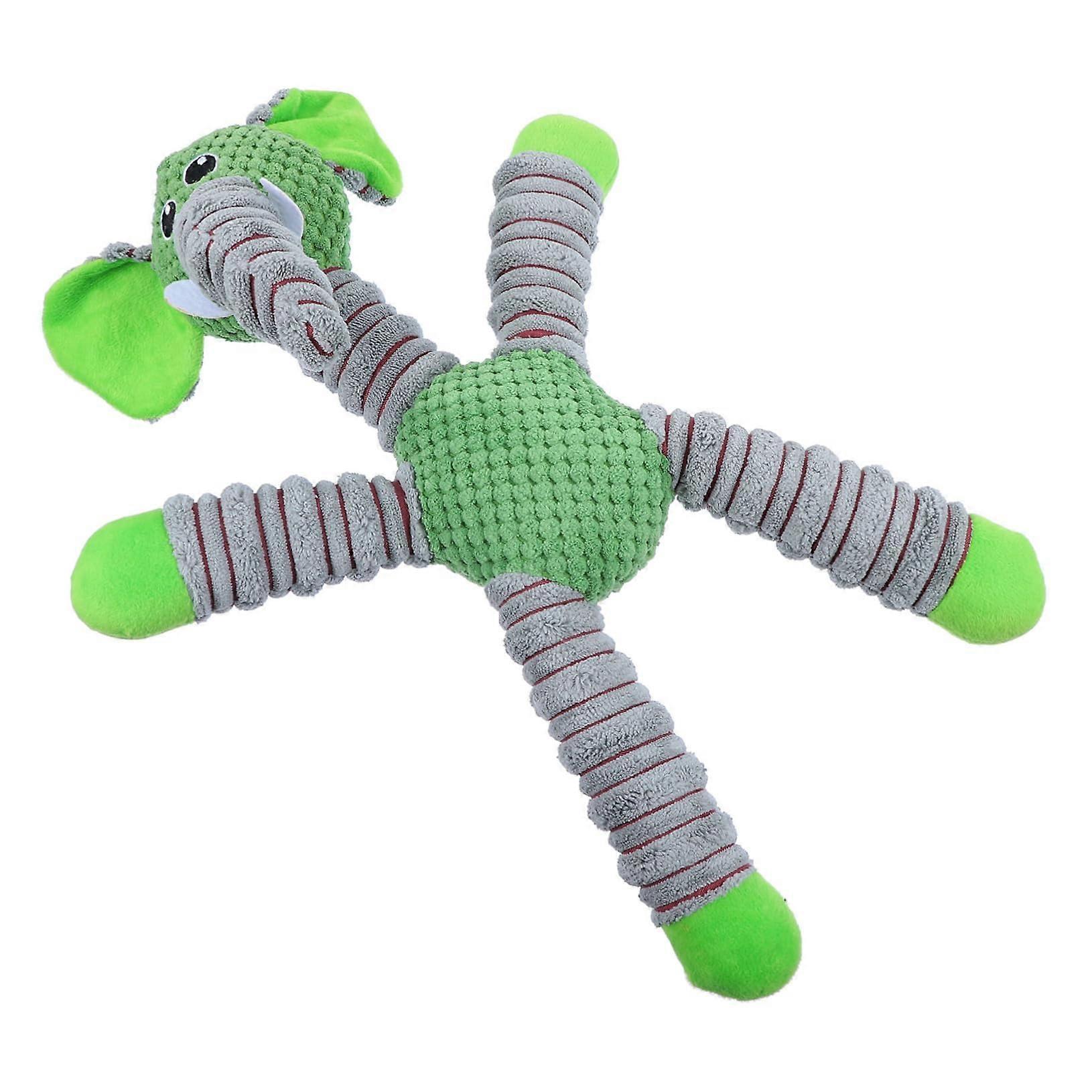 Elephant Plush Dog Toy with Squeakers Durable Chew Toy for Dogs and Puppies for Play and Teeth Cleaning, 42x33.5x6cm