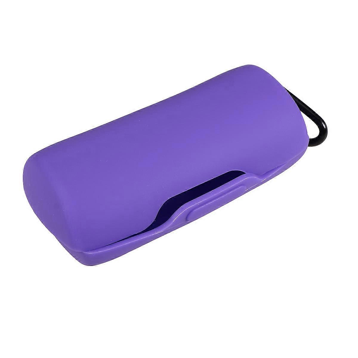 Silicone Wireless Headset Box Scratch Resistant Shockproof Earphone Protective Case Compatible for SoundSport Free (Purple)