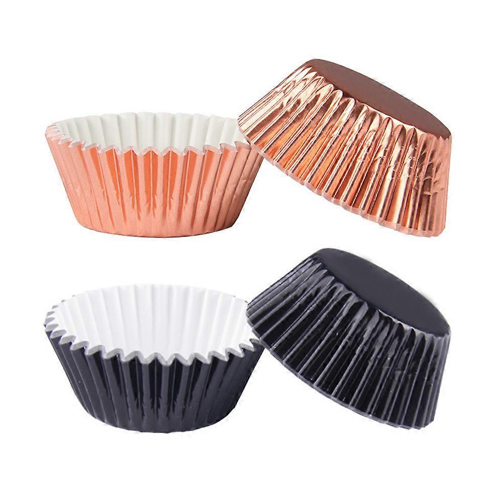 Aluminum Foil Cake Liner Paper Cupcake Wrapper for Baking Dessert Use Assorted Color 200 Pieces