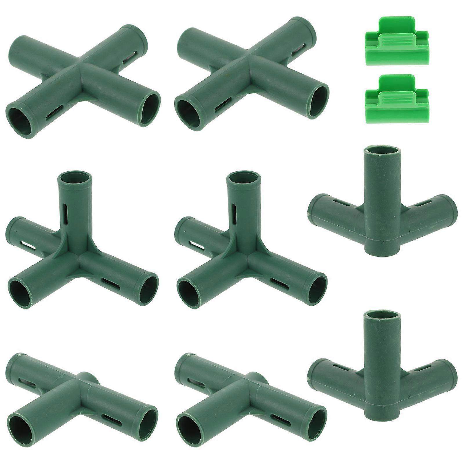 1 Set Greenhouse Tube Connectors Plastic Adapter for Greenhouse