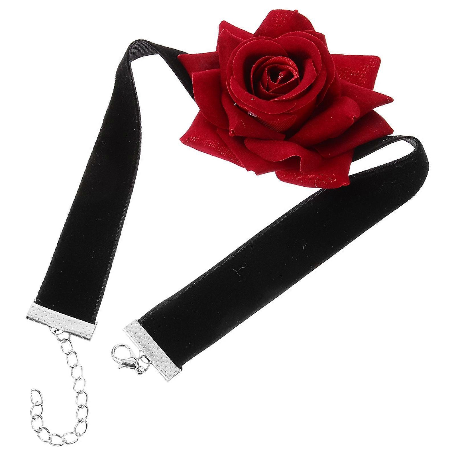 Tassel Choker Red Featuring Adjustable Fit and Stylish Versatility for Decor