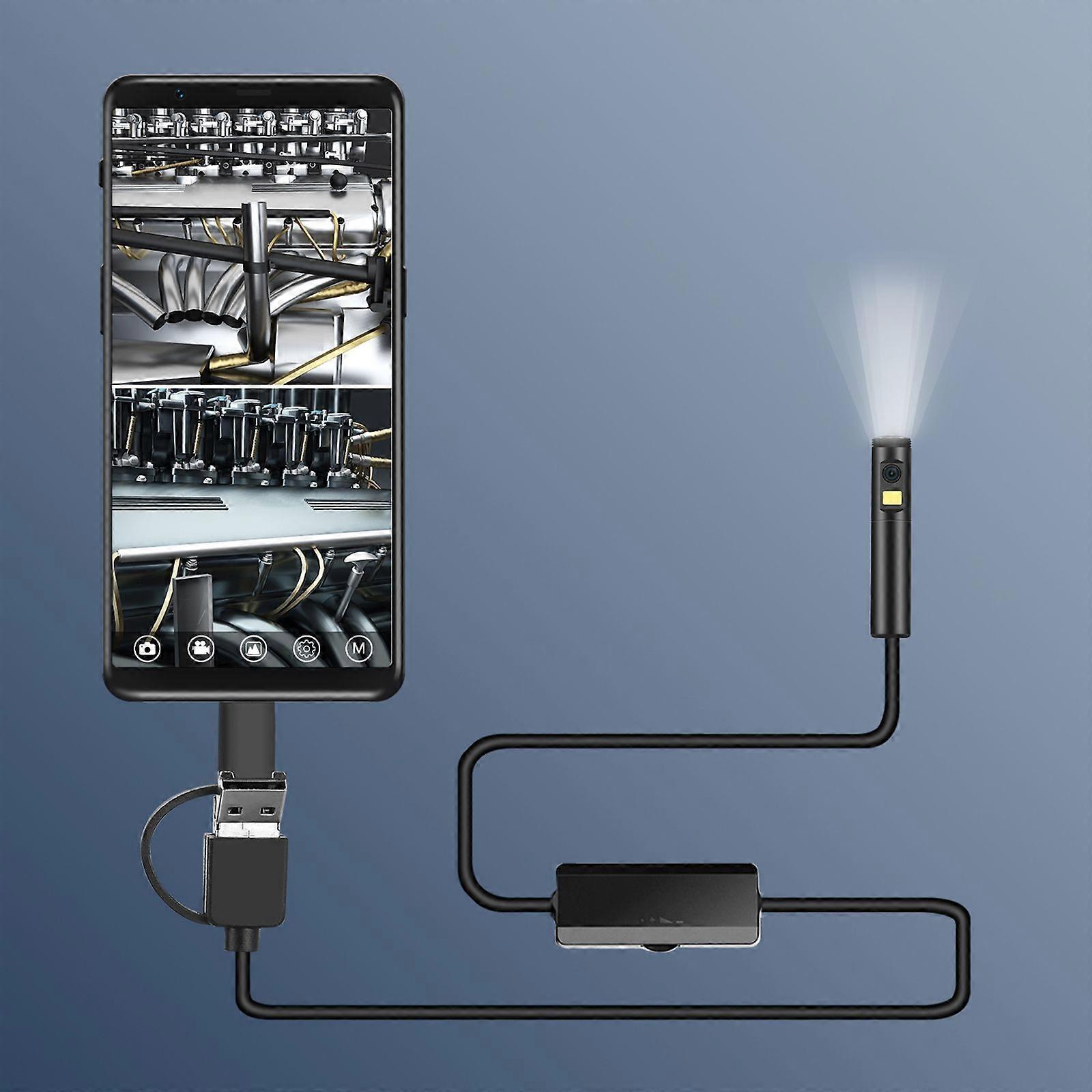 AN100 3 in 1 Dual Cameras Endoscope, Length:2m Hard Cable 2m Hard Cable