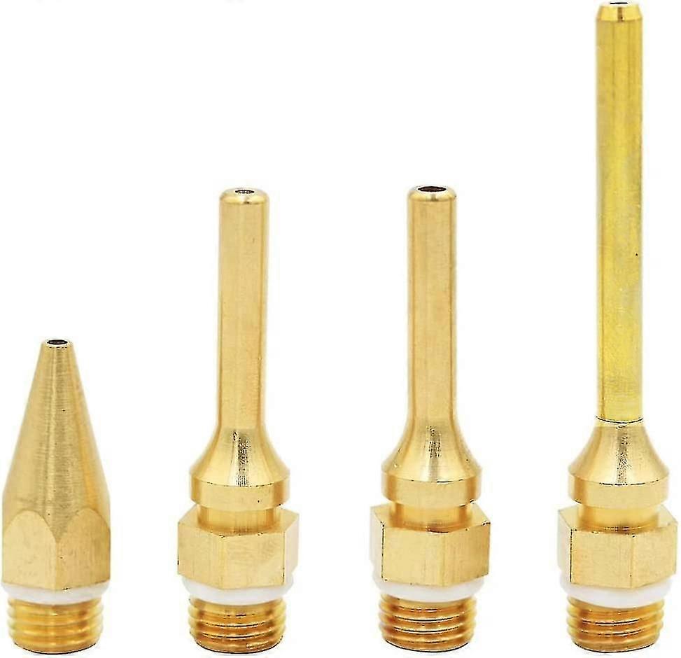 Hot Glue Gun Nozzles, Interchangeable Copper Nozzle Assortment Glue Sticks Long Fine Nozzle Tip Replacement Kit Hot Melt Glue Gun Tool Accessory For H
