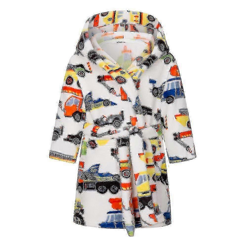 Peignoir à capuche pour les tout-petits avec un motif de dinosaure doux et un style pyjama