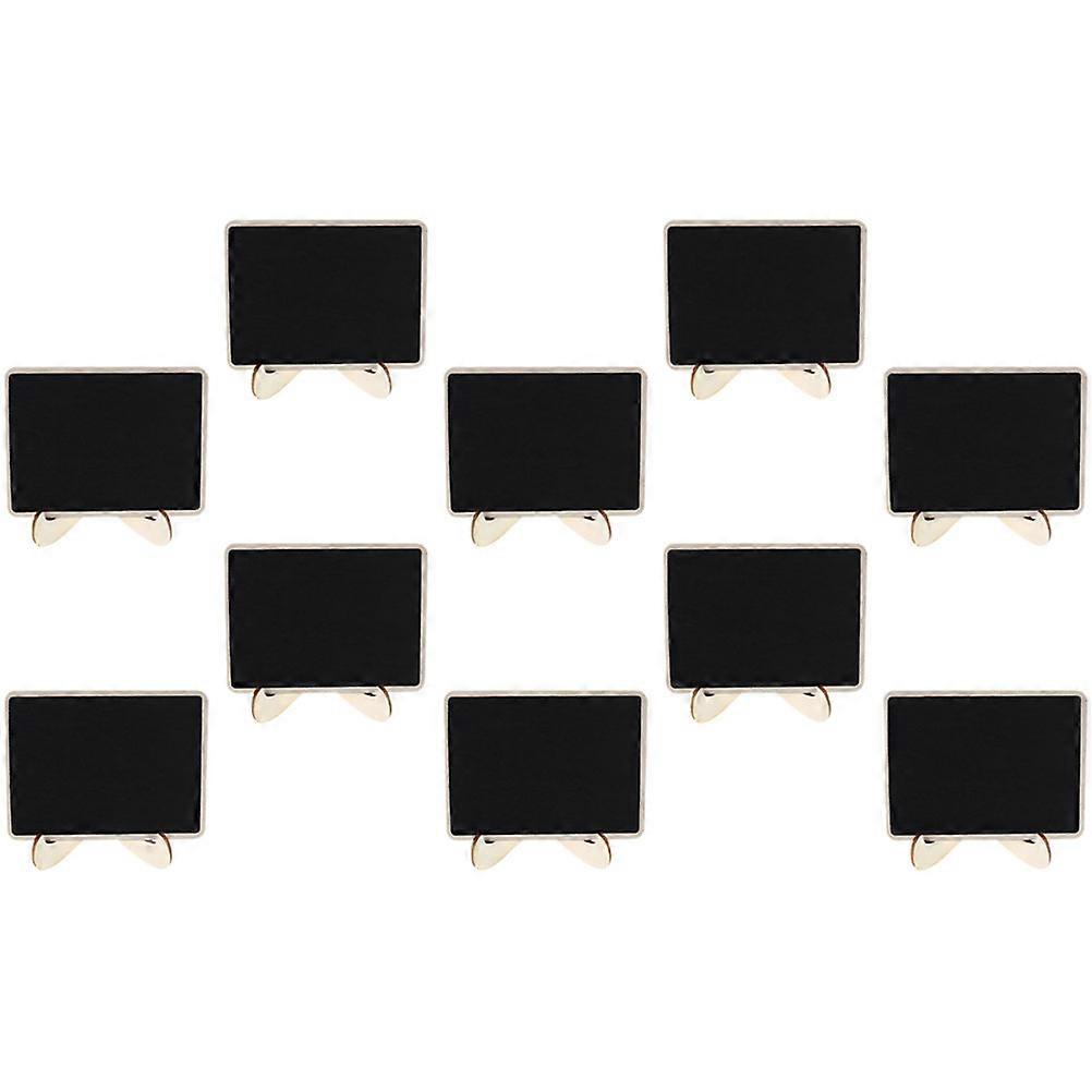 10pcs Mini Table Chalkboards with Stands – Small Wooden Message Boards for Home, Restaurants, Parties – Erasable Blackboards for Creative Use