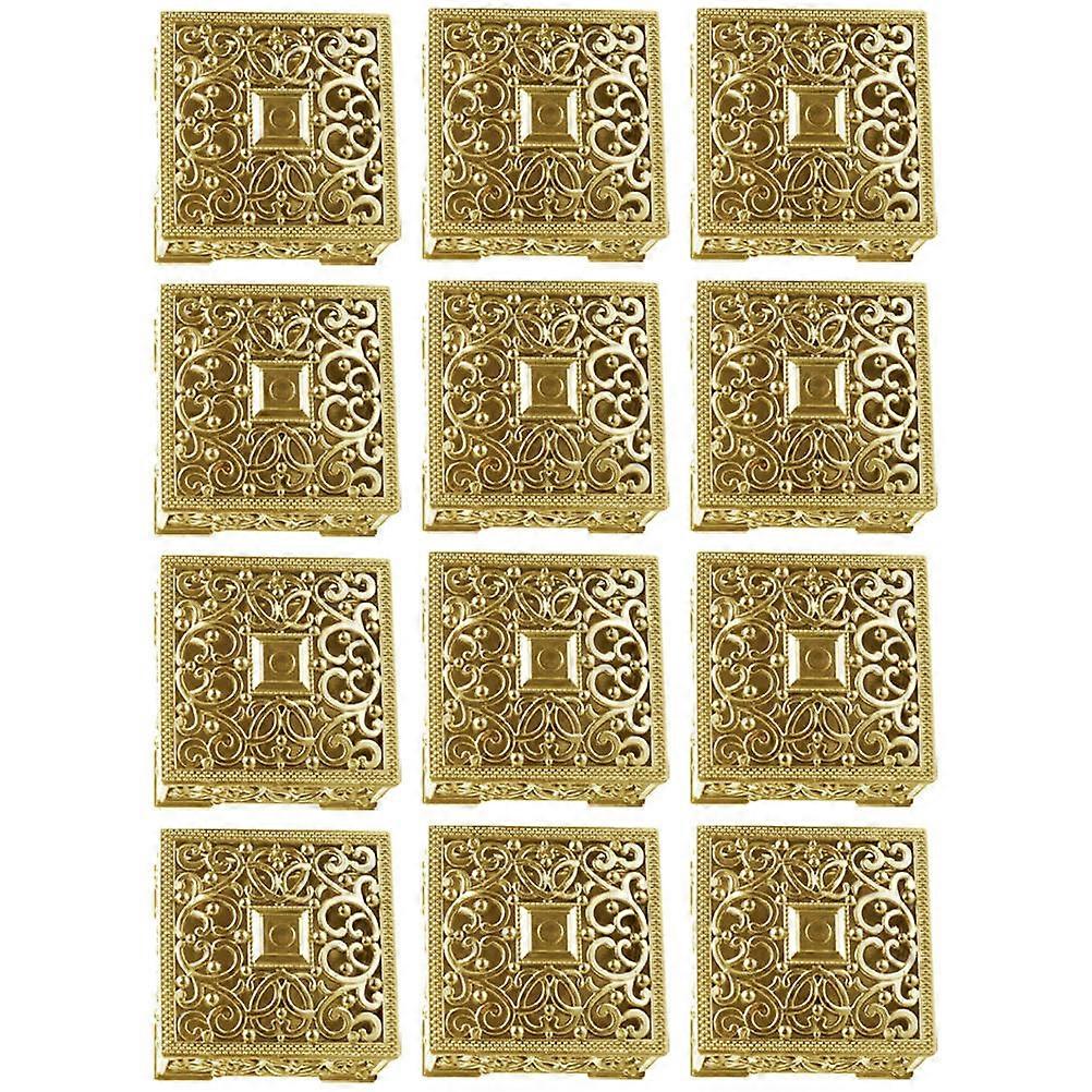 Golden Plastic Candy Boxes for Pet Use Reusable and Compact Design 12Pcs