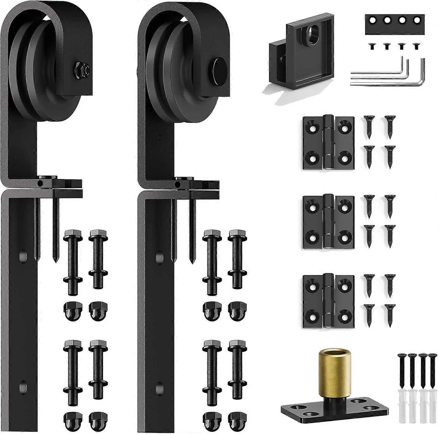 Bifold Barn Door Hardware Hangers 2pcs (J Shape Hangers), 3X Hinge